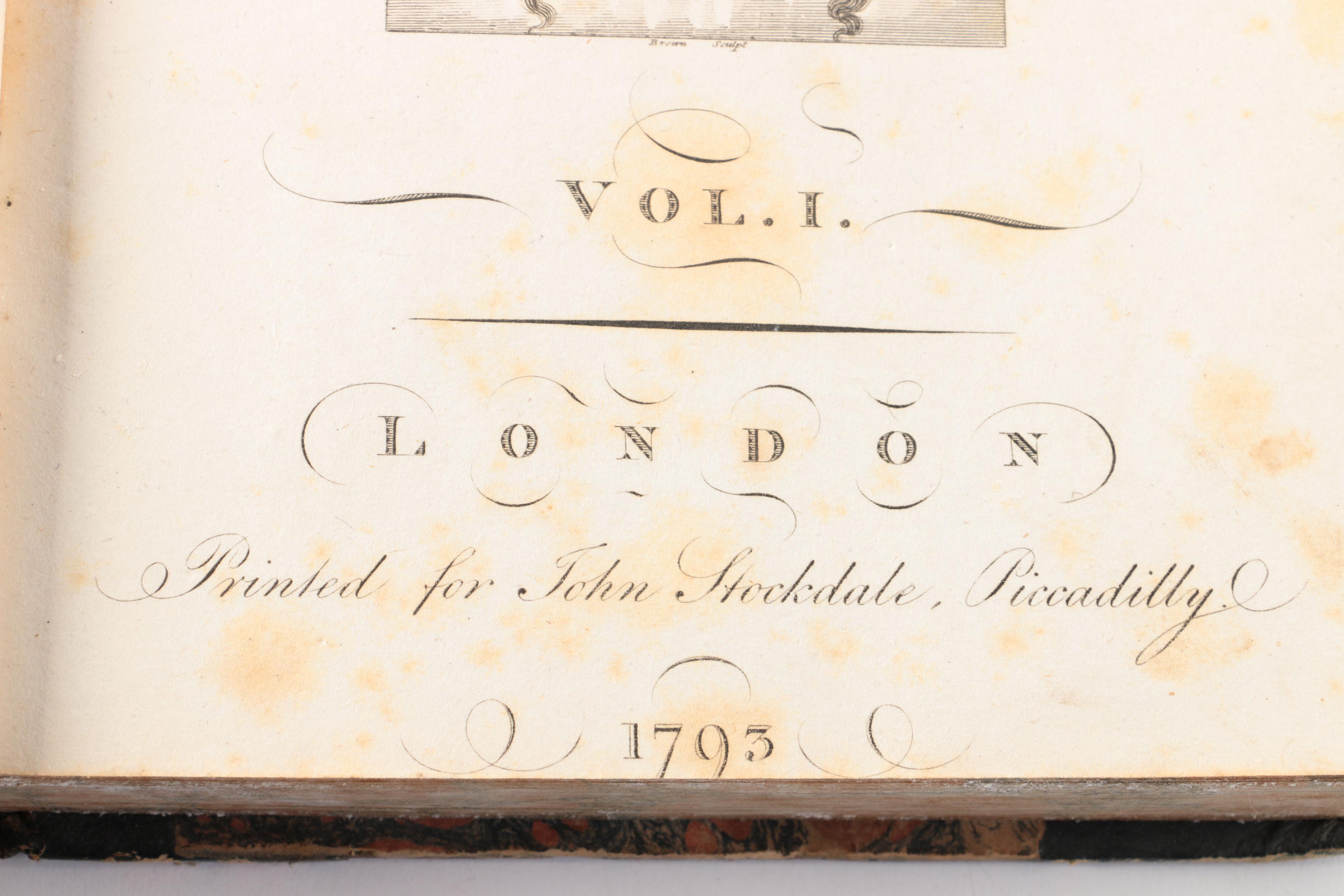 1810 "Fables by John Gay" in Two Volumes Including William Blake Illustrations