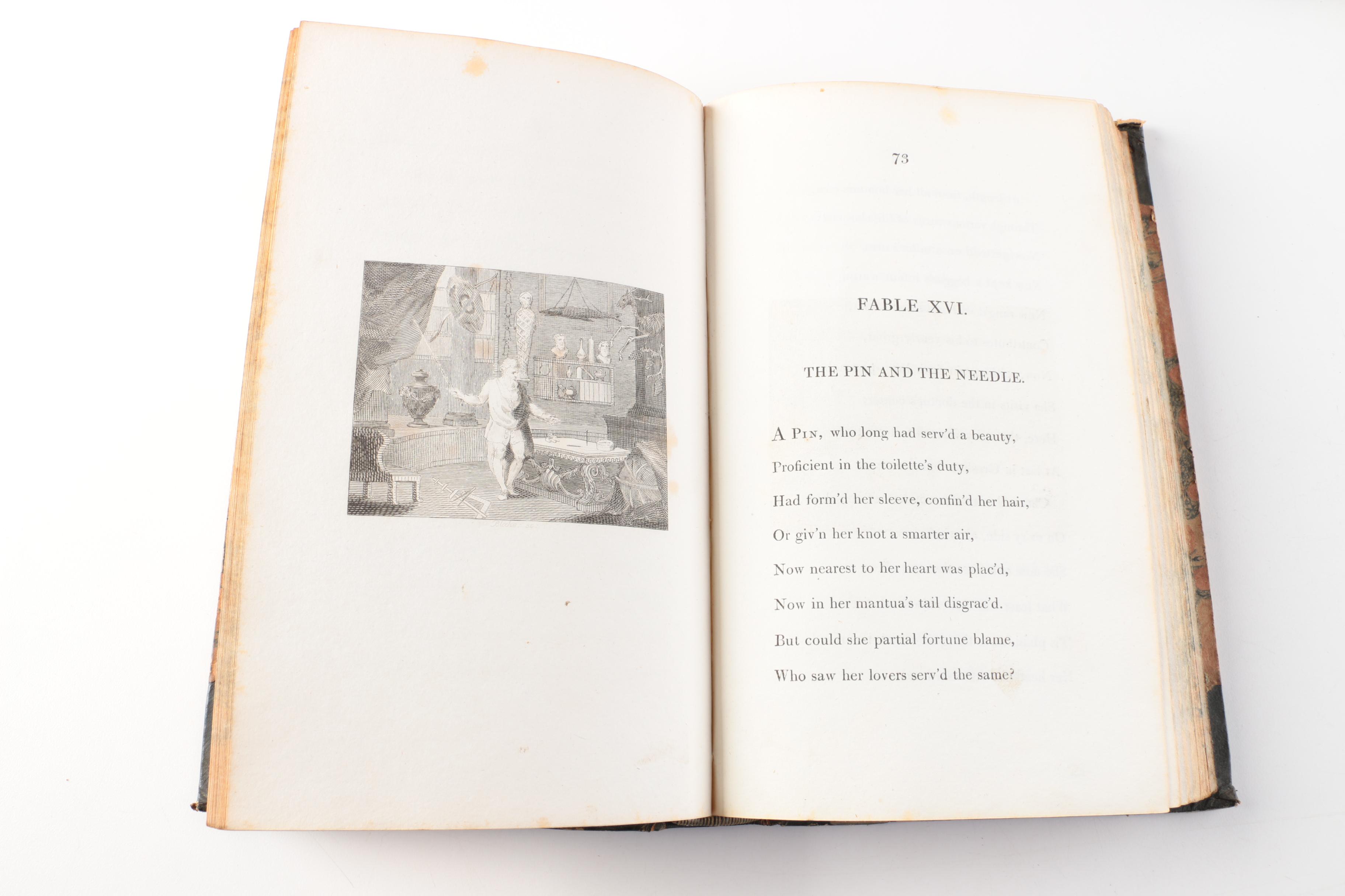 1810 "Fables by John Gay" in Two Volumes Including William Blake Illustrations