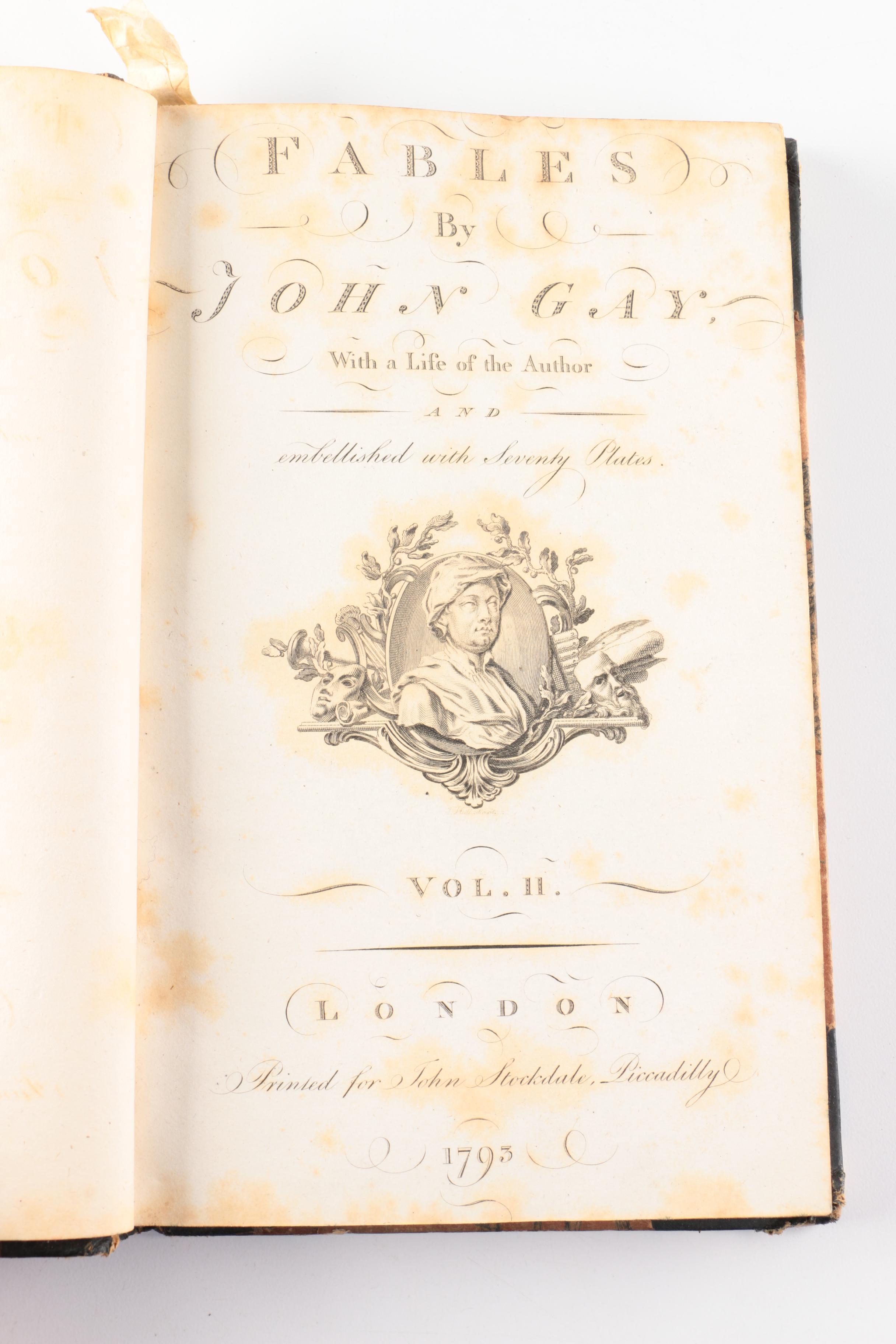 1810 "Fables by John Gay" in Two Volumes Including William Blake Illustrations