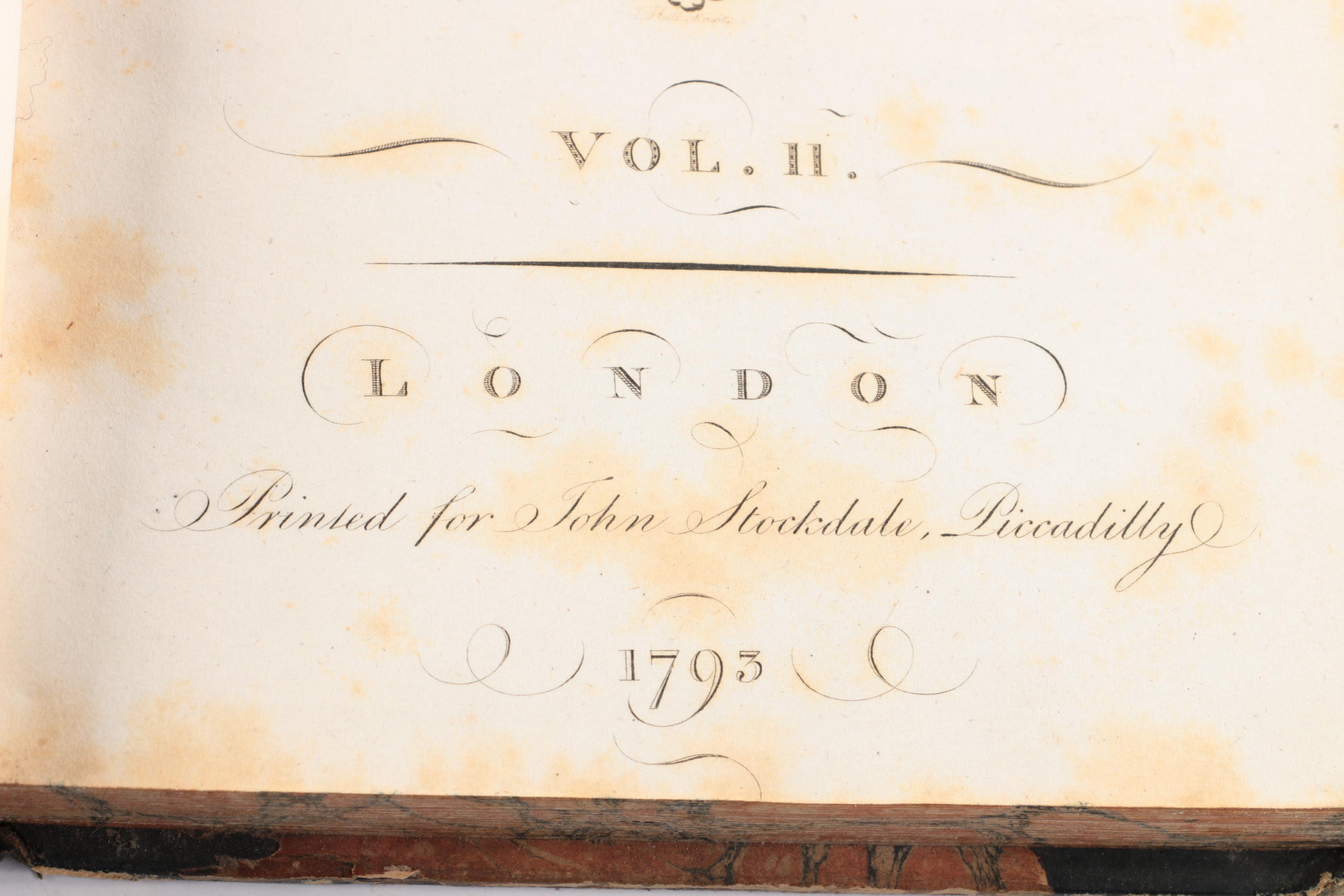 1810 "Fables by John Gay" in Two Volumes Including William Blake Illustrations