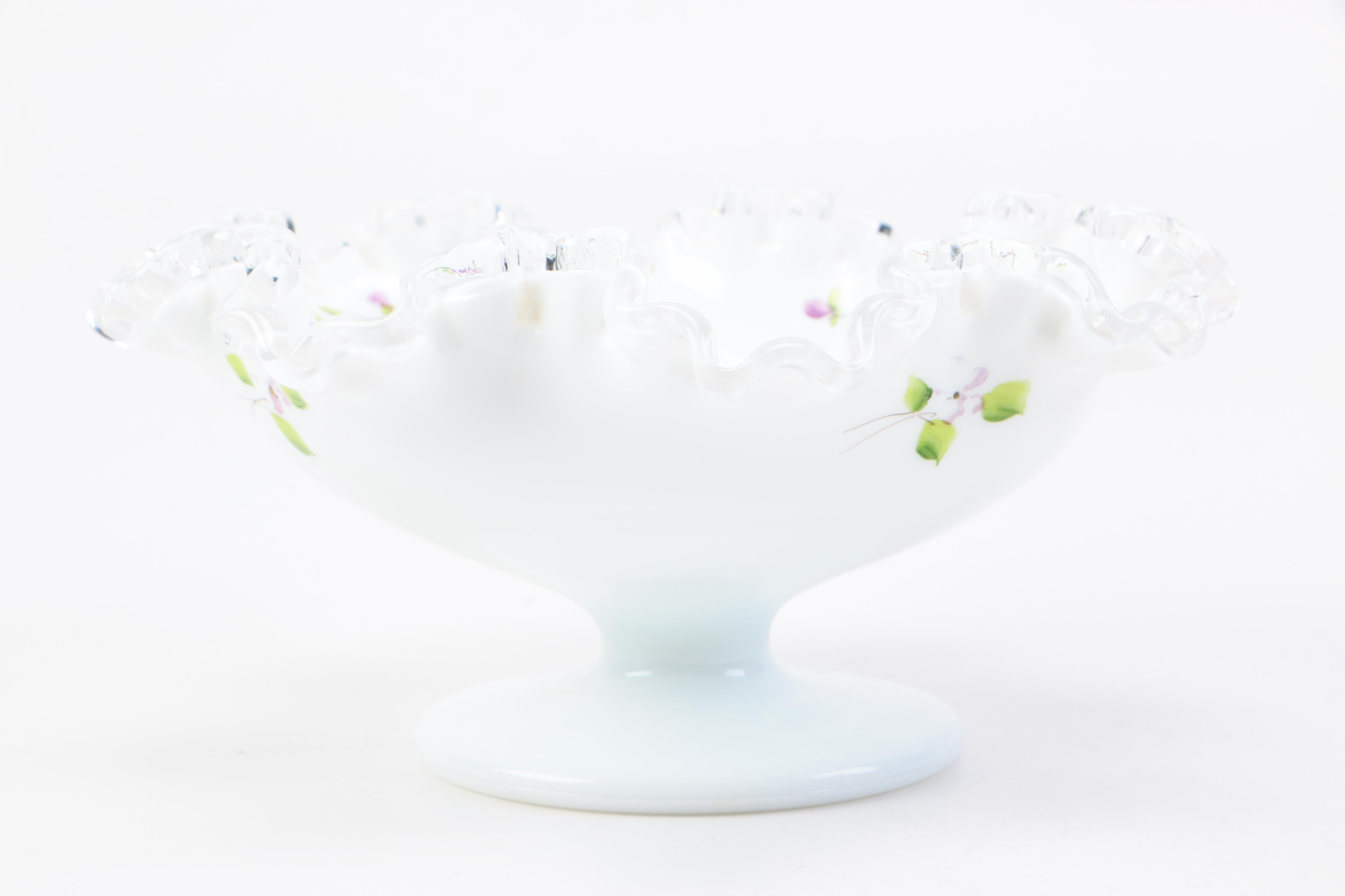 Compote and Vase in the style of Fenton