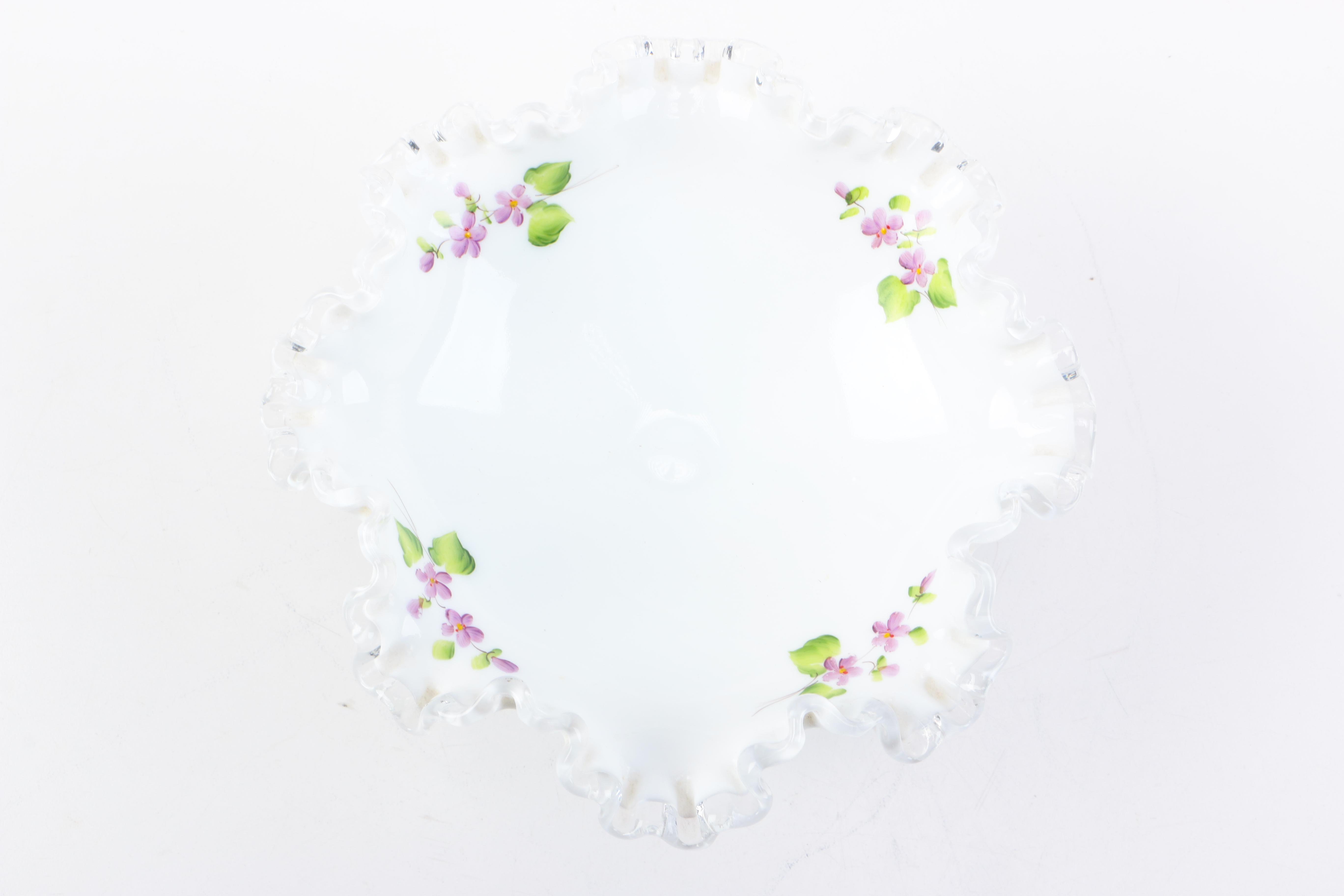 Compote and Vase in the style of Fenton