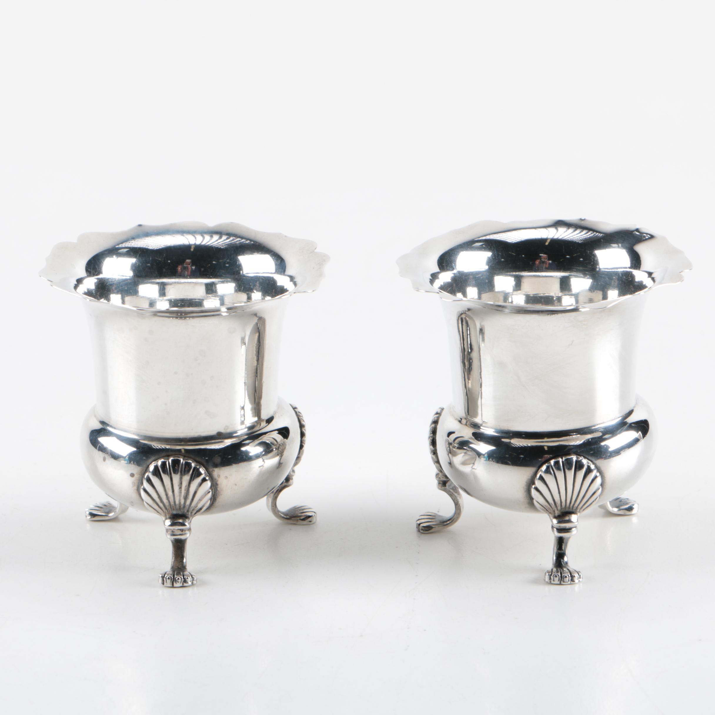 Pair of Vintage Cartier Sterling Claw Foot Toothpick Holders