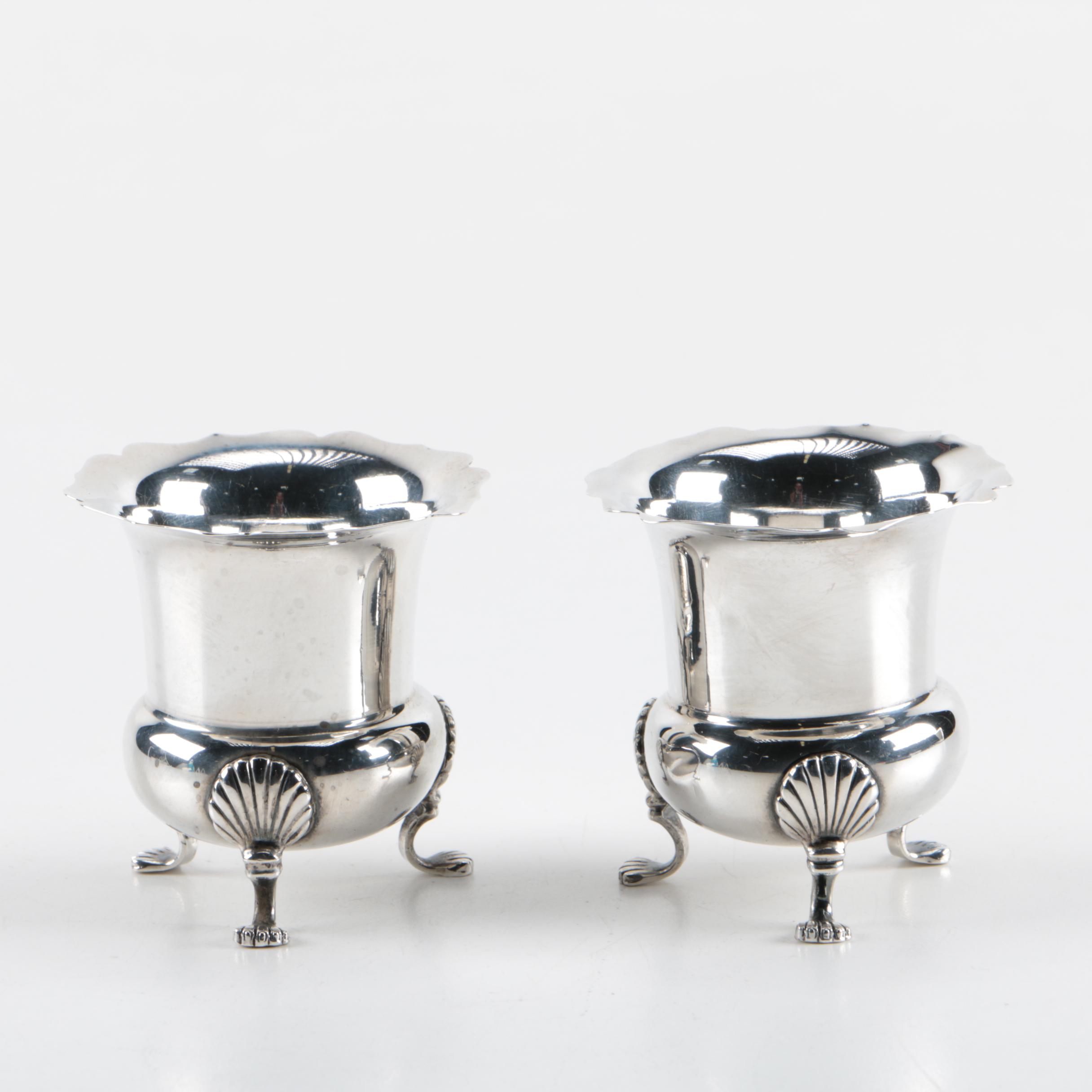 Pair of Vintage Cartier Sterling Claw Foot Toothpick Holders