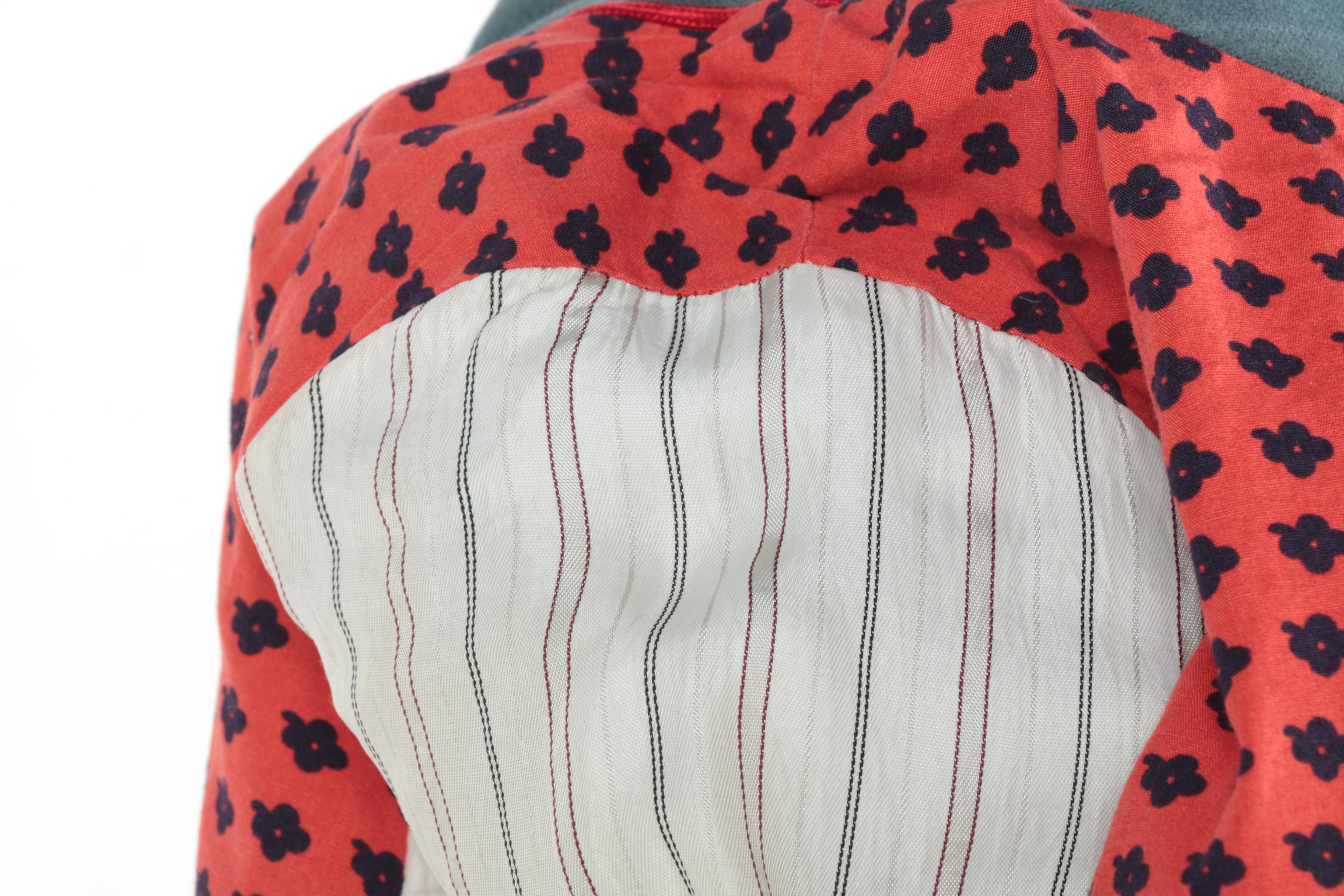 Marc Jacobs Light Blue Velvet Trimmed Coat