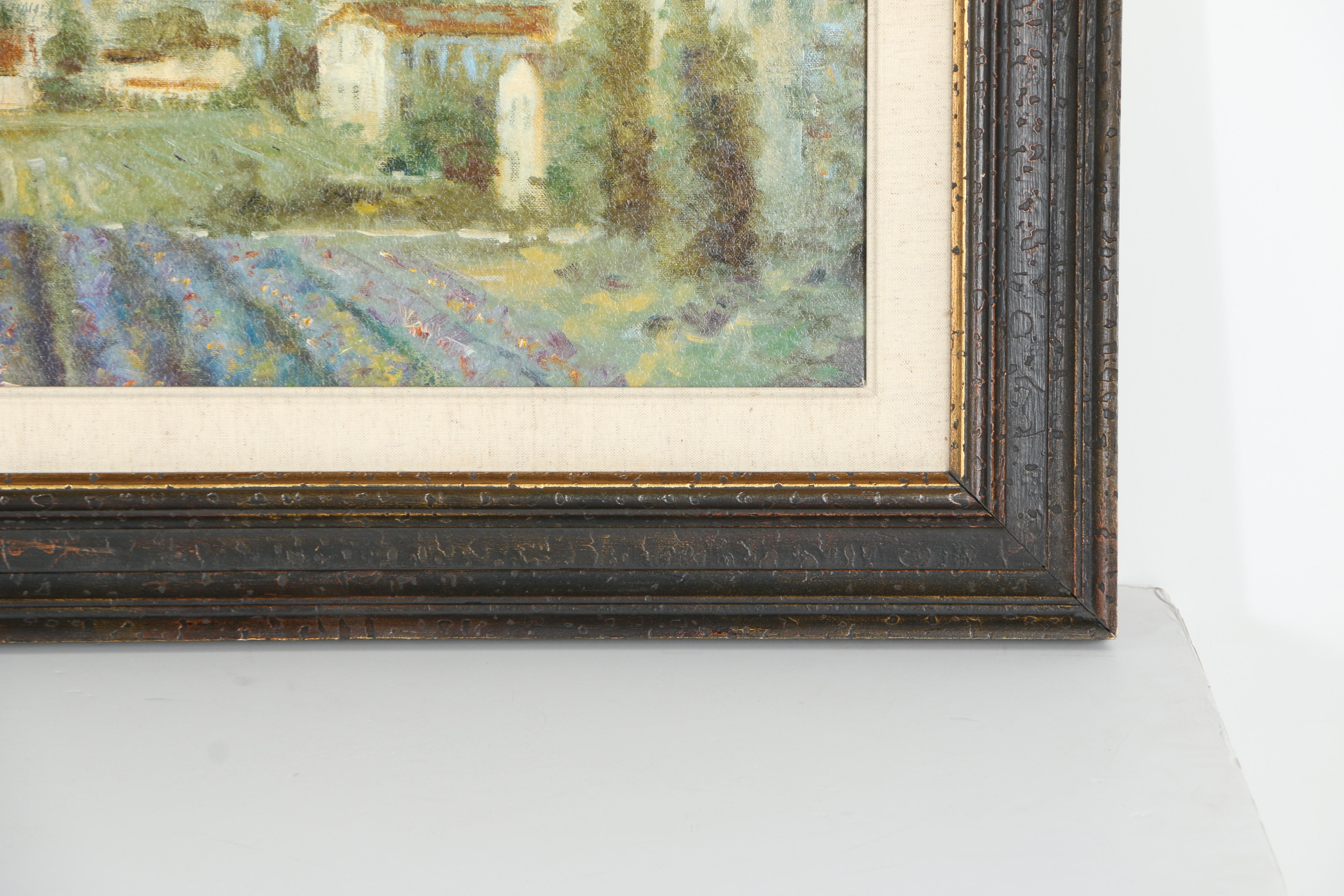 Offset Lithographic Print on Wooden Panel of a Landscape