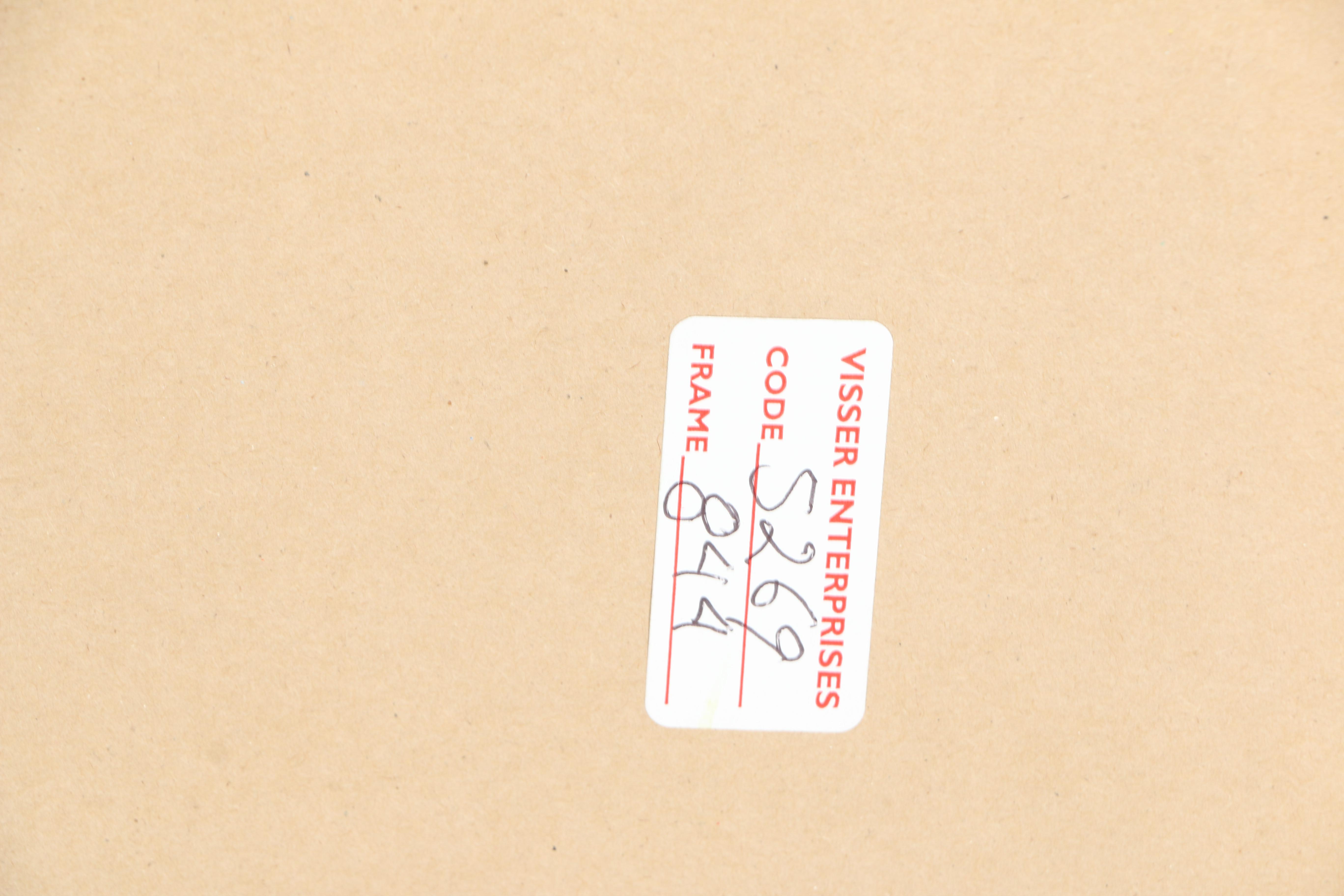 Offset Lithographic Print on Wooden Panel of a Landscape