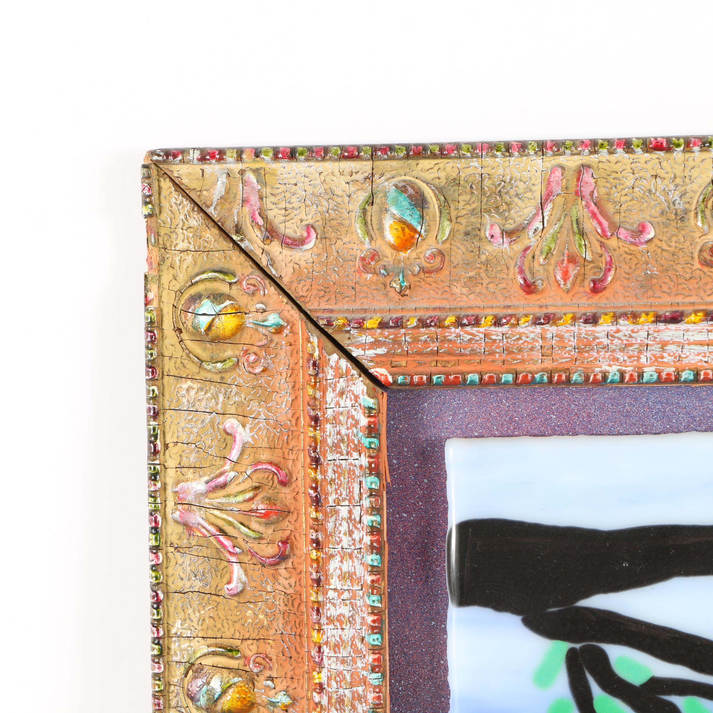 Dawn Adams and Dale Steffey Signed Fused Glass Piece "Mother and Child"