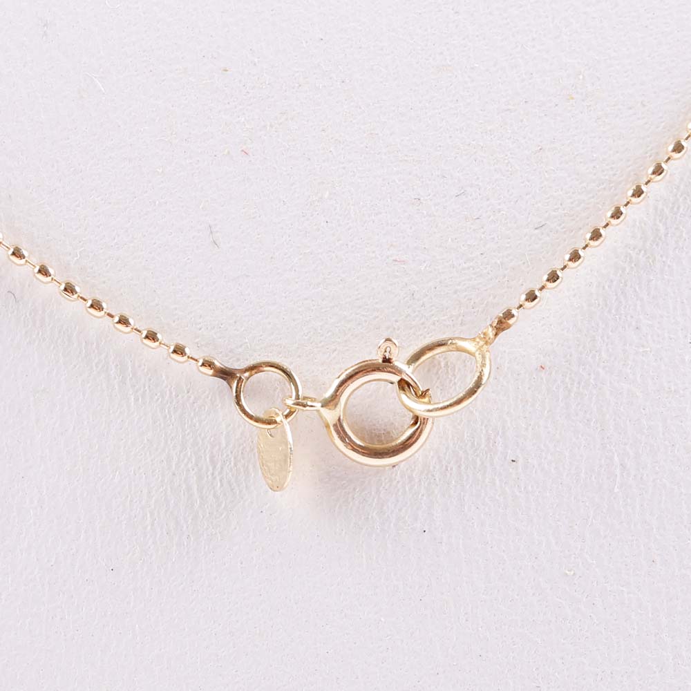 14K Yellow Gold and Gray Pearl Necklace