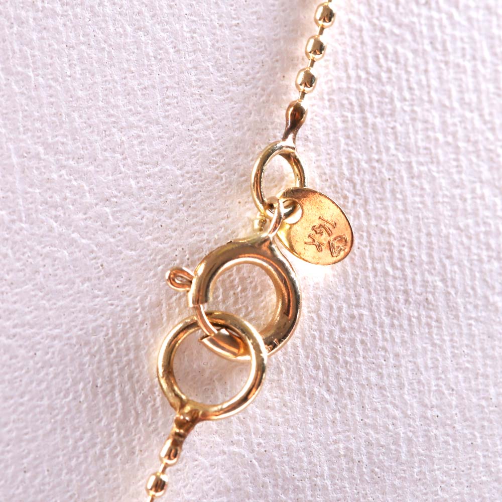 14K Yellow Gold and Gray Pearl Necklace