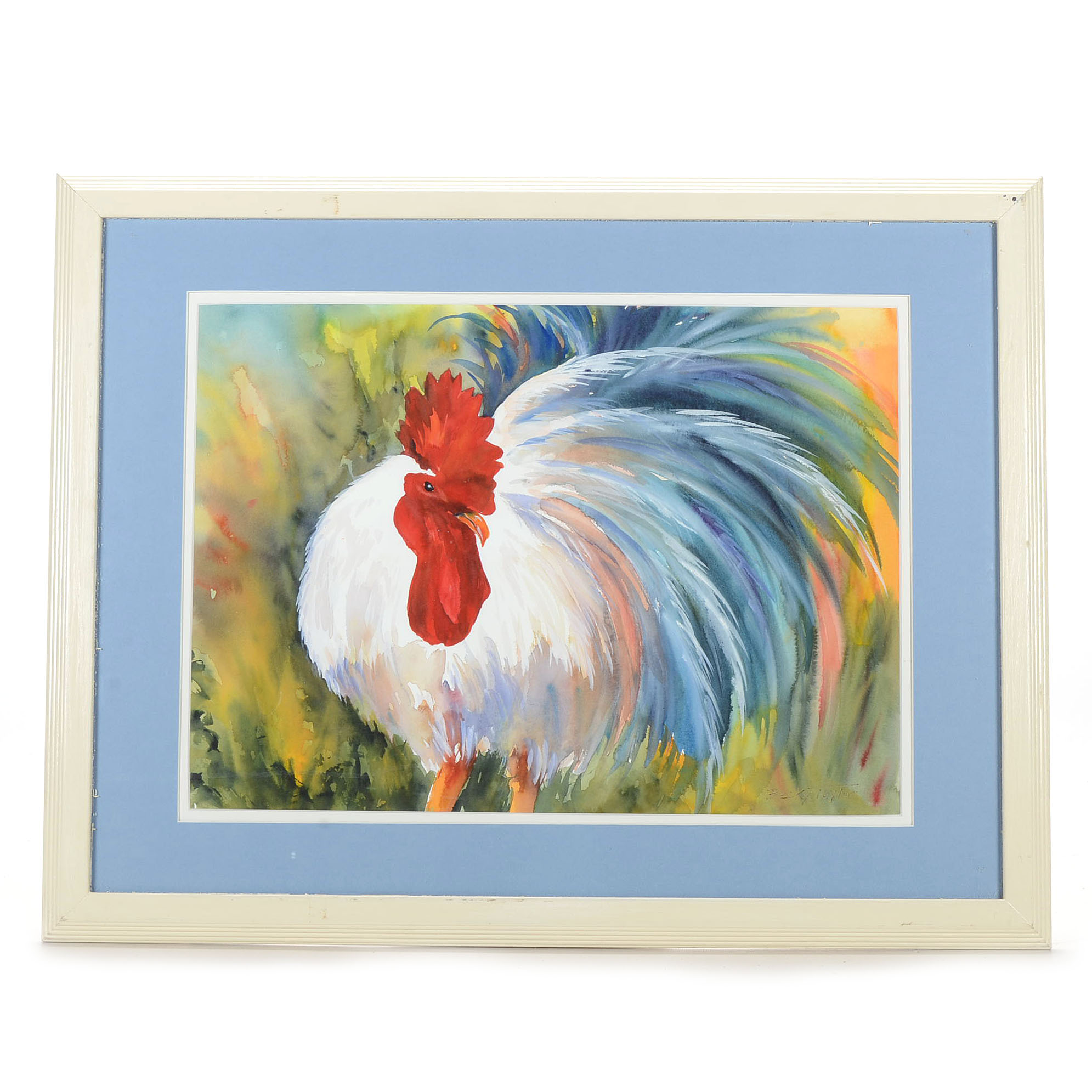 Becky Taylor Original Watercolor of Rooster