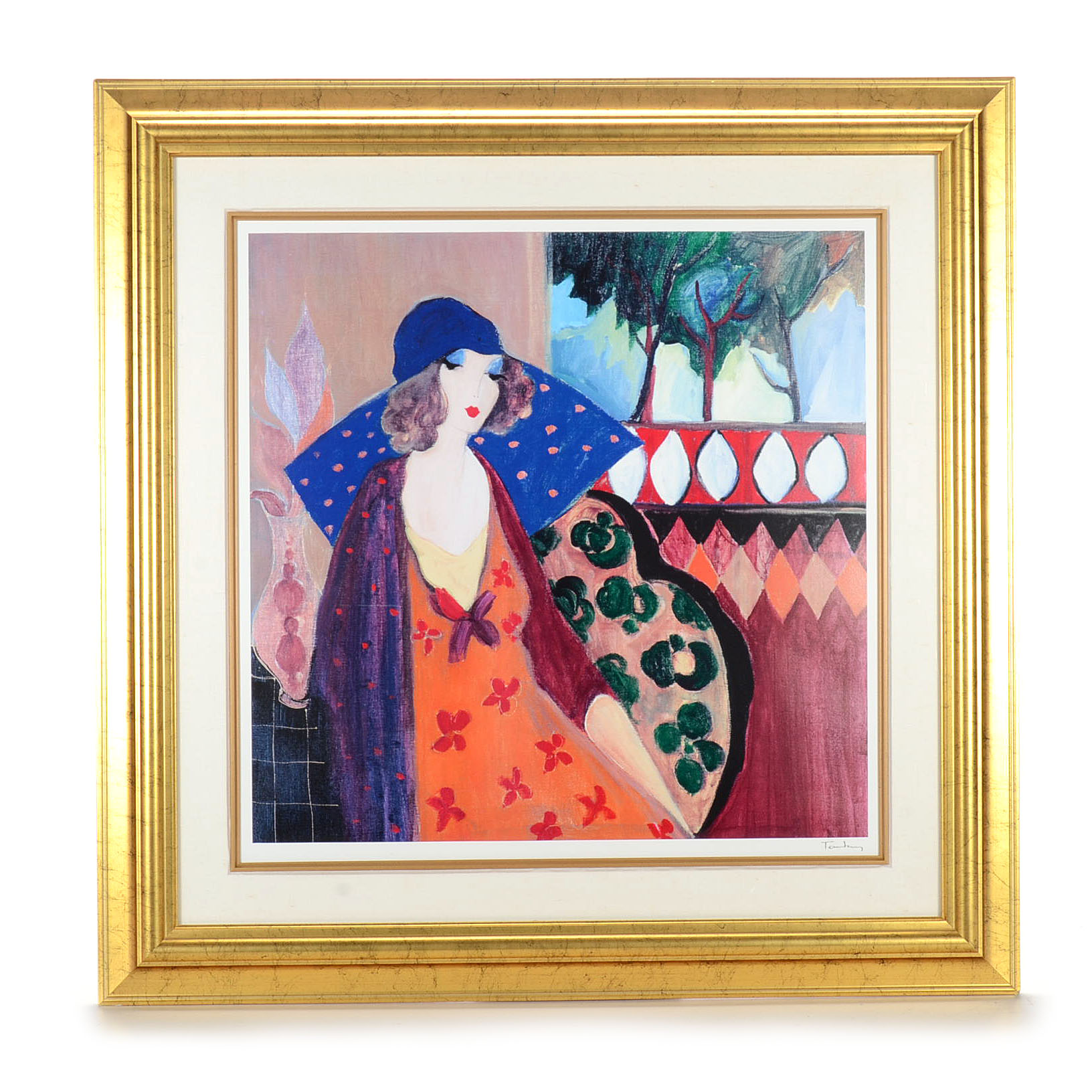 Seriolithograph after Itzchak Tarkay "Indigo Chapeau"