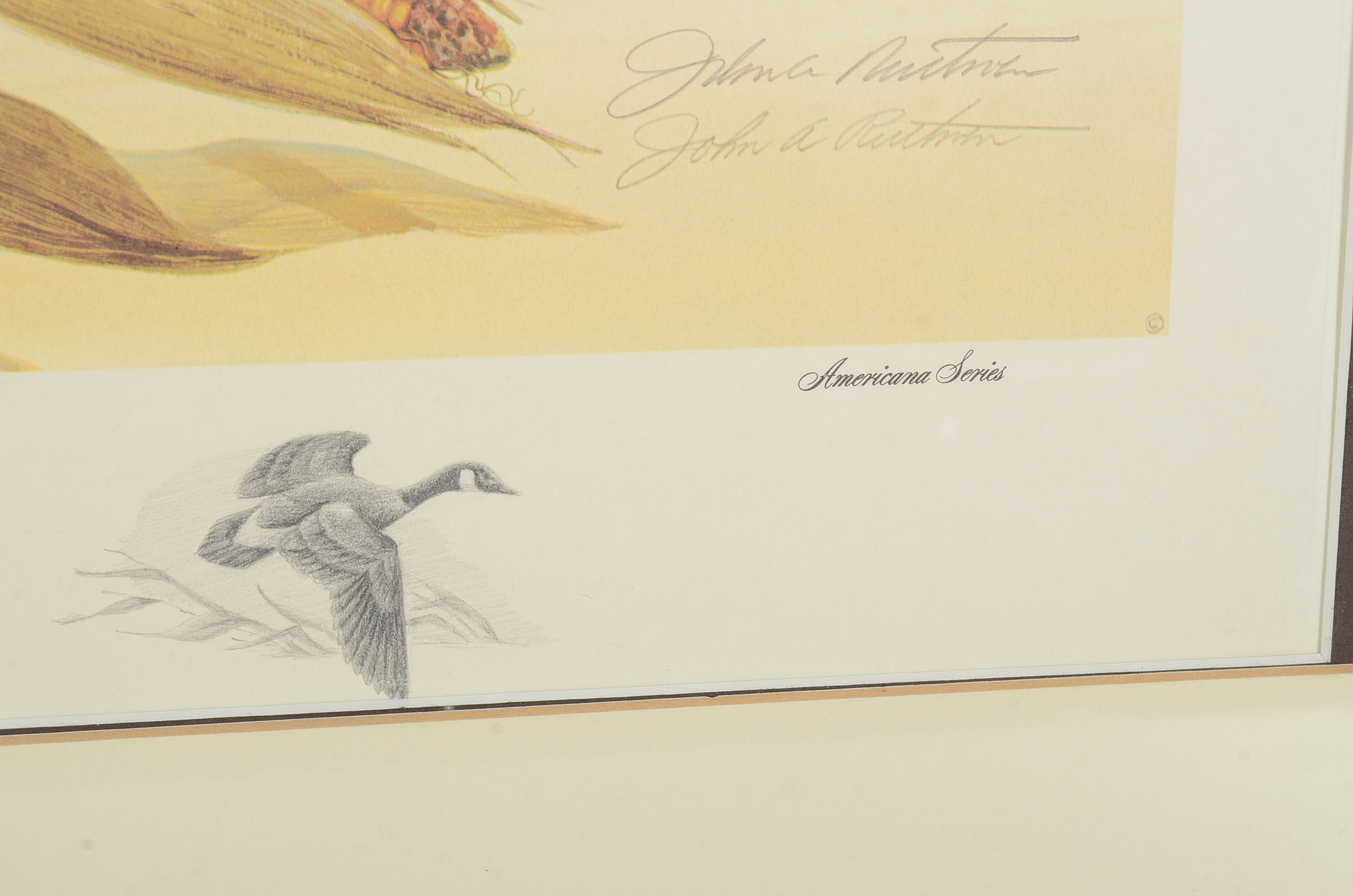 John Ruthven Limited Edition Offset Lithograph with Remarque "Canada Geese"