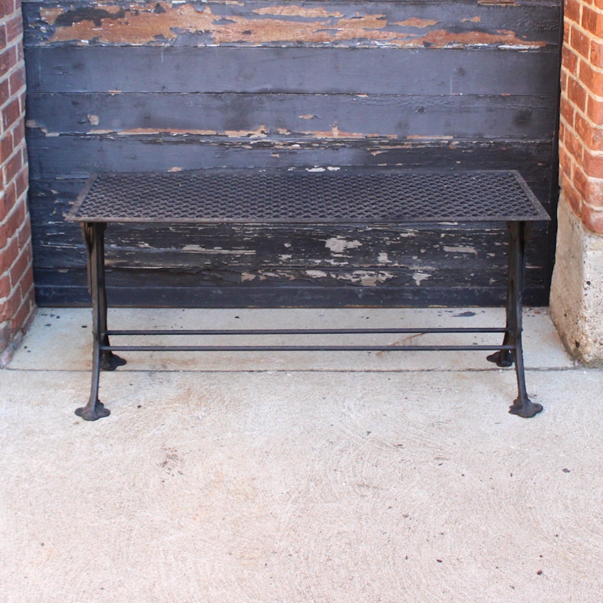 Hand Crafted Cast Iron Bench/Coffee Table