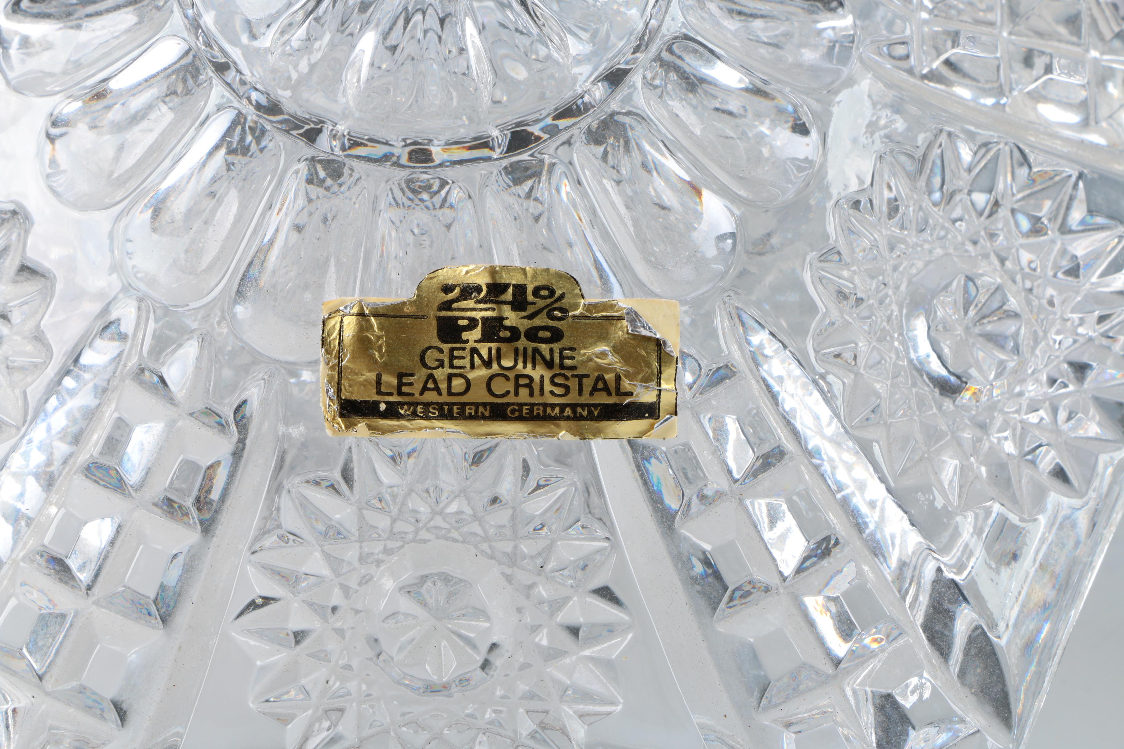 Selection of Cut Crystal Lidded Dishes