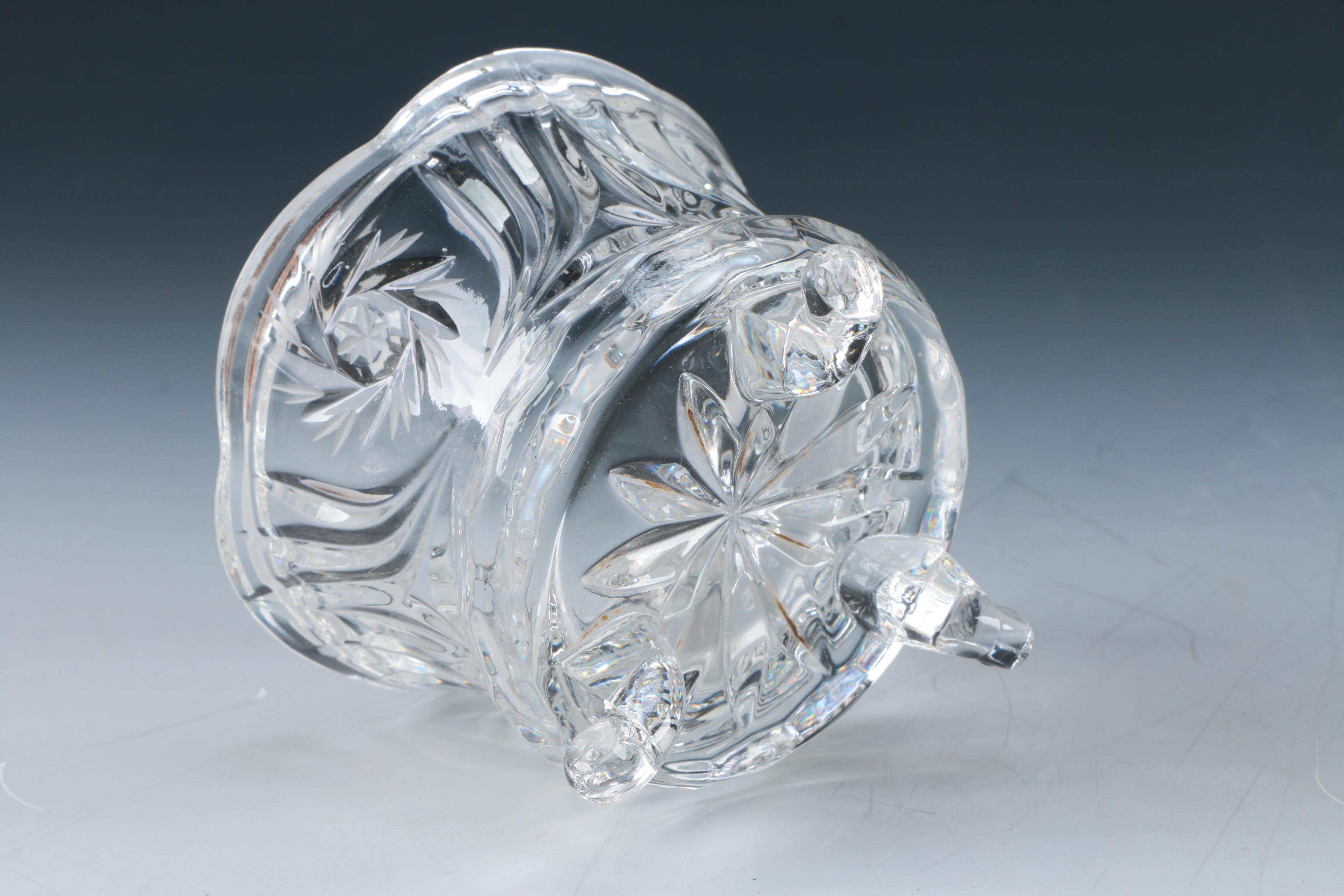Selection of Cut Crystal Lidded Dishes