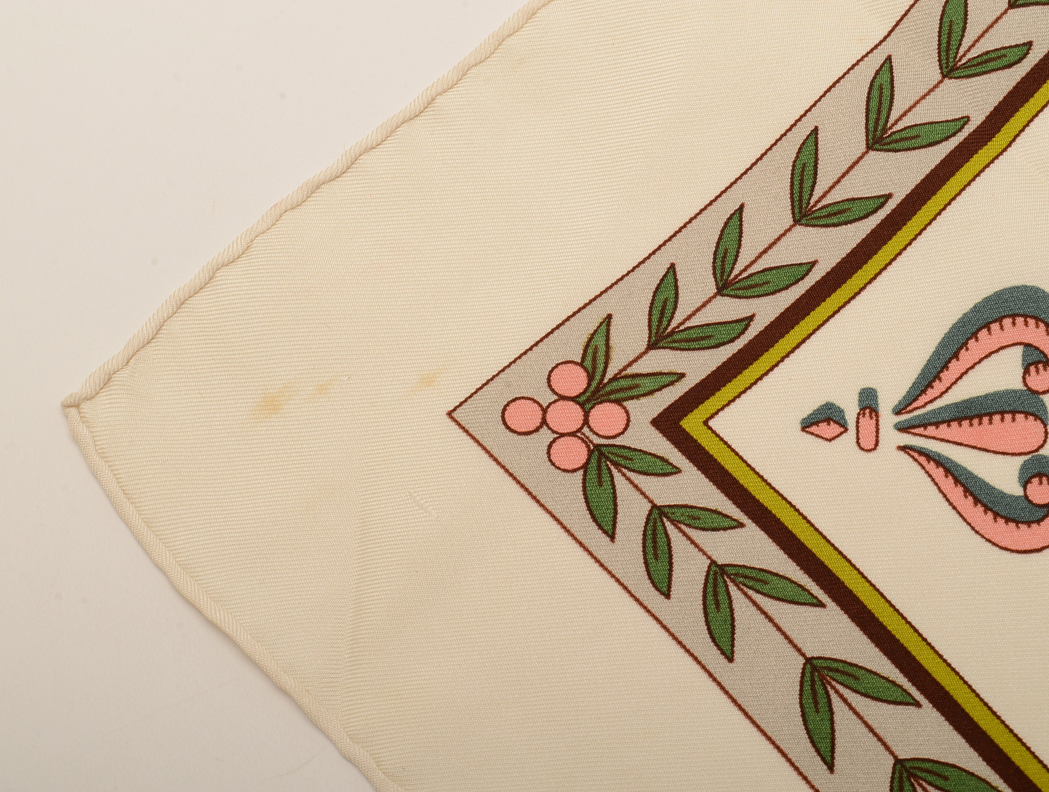 Hermès of Paris Carré Silk Scarf "Huile Parfumée"