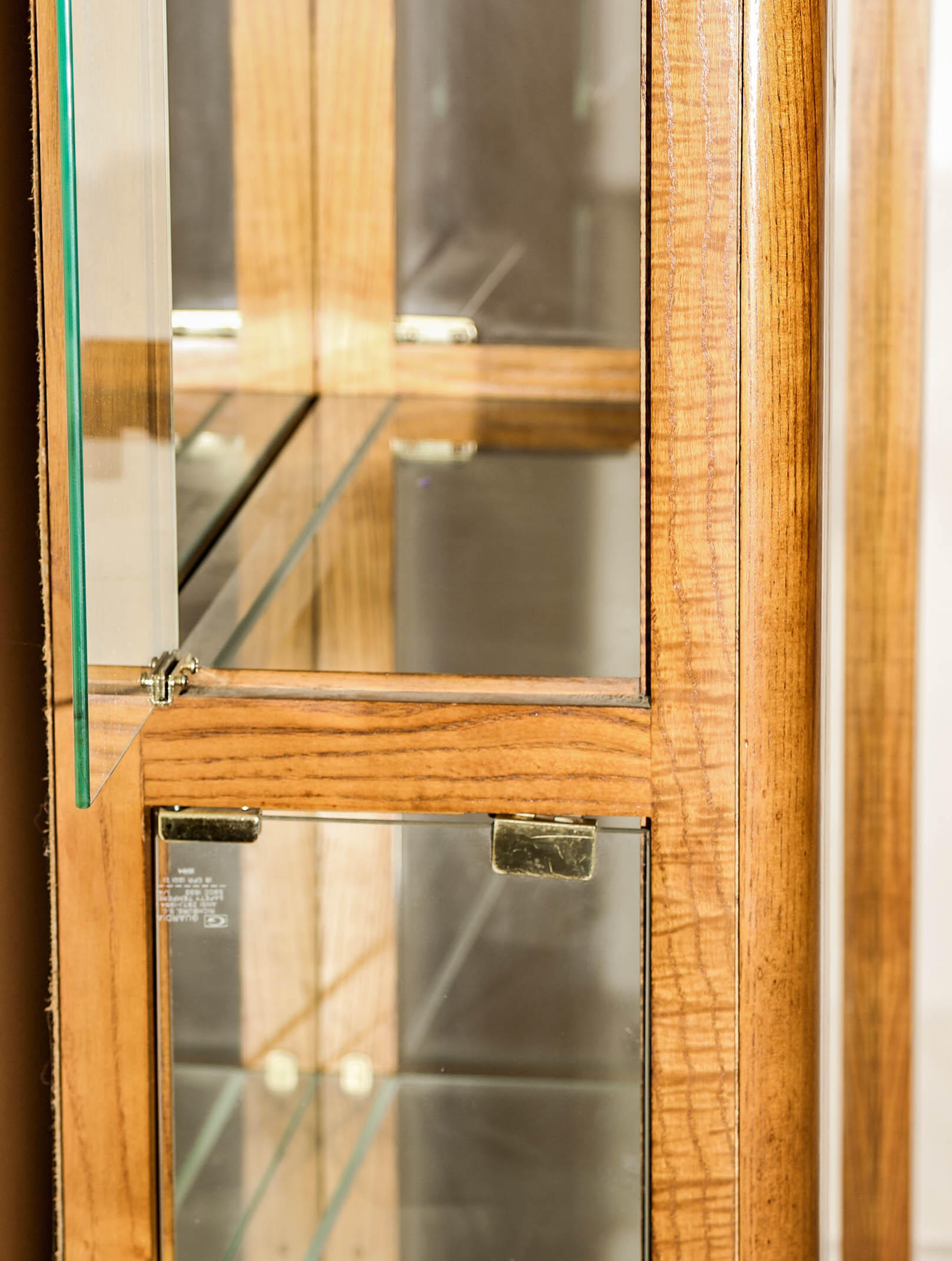 Illuminated Wooden Curio Cabinet