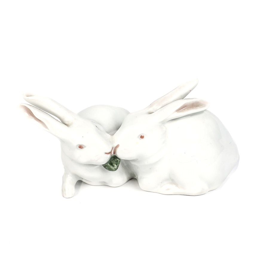 Vintage Royal Copenhagen Ceramic White Rabbit