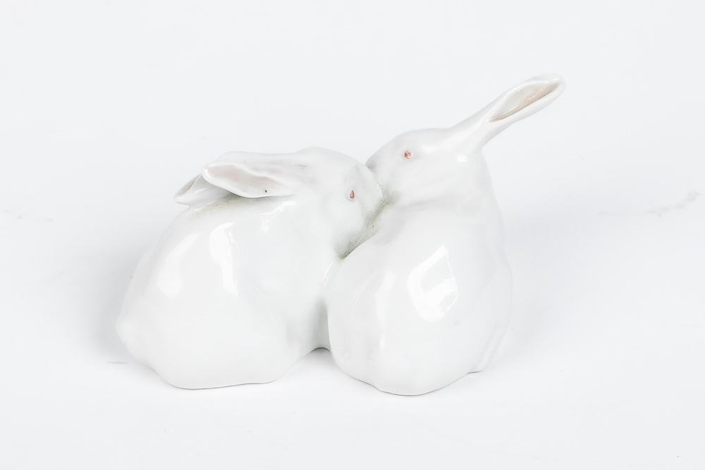 Vintage Royal Copenhagen Ceramic White Rabbit