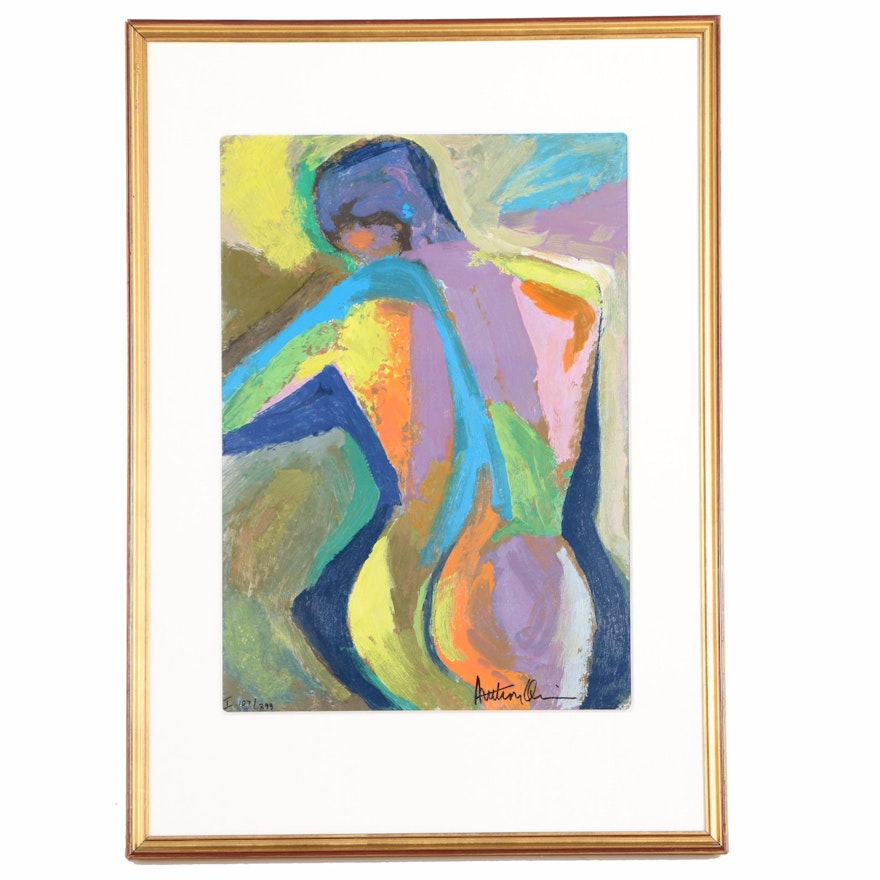 Anthony Quinn Signed Limited Edition Mixed Media Serigraph on Paper