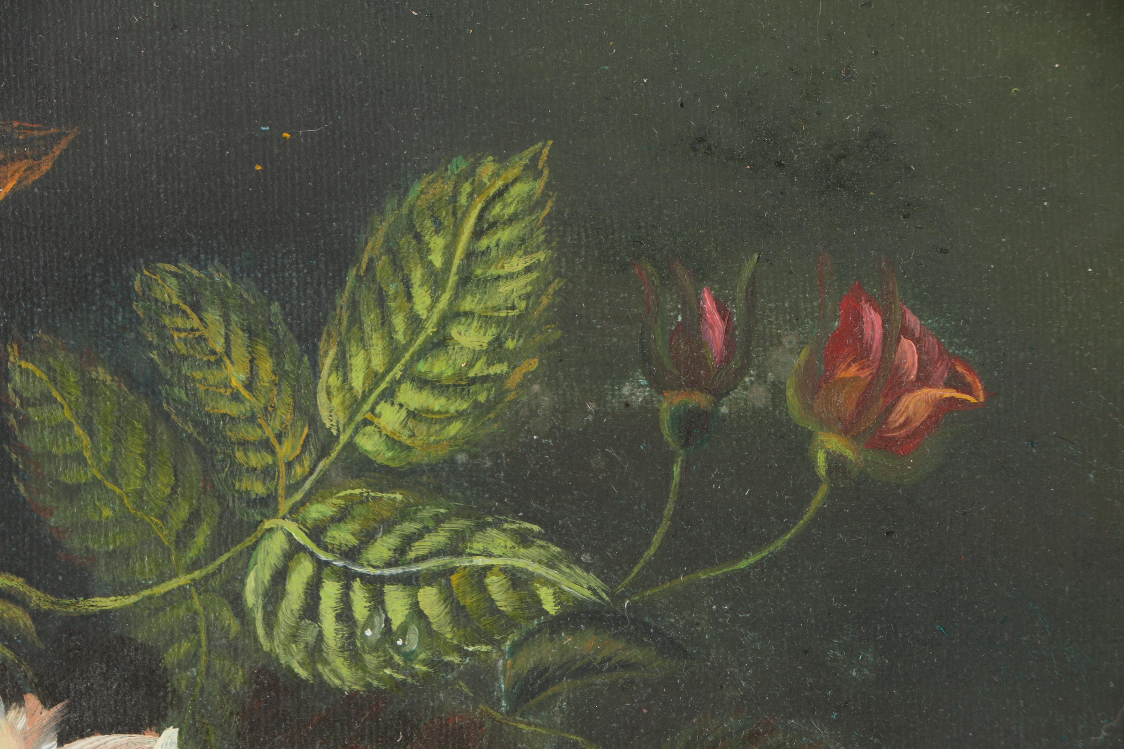 Oil Painting on Canvas of Pink Roses