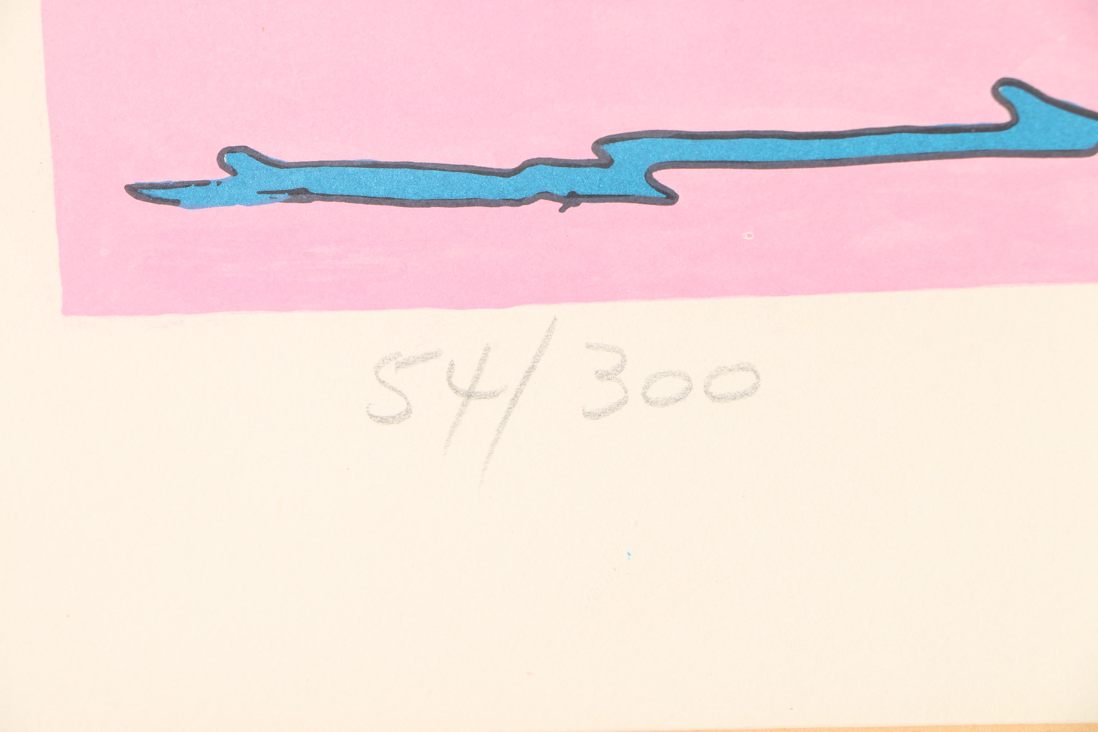 Peter Max Limited Edition Lithograph Print on Paper "Heart (Orange)"