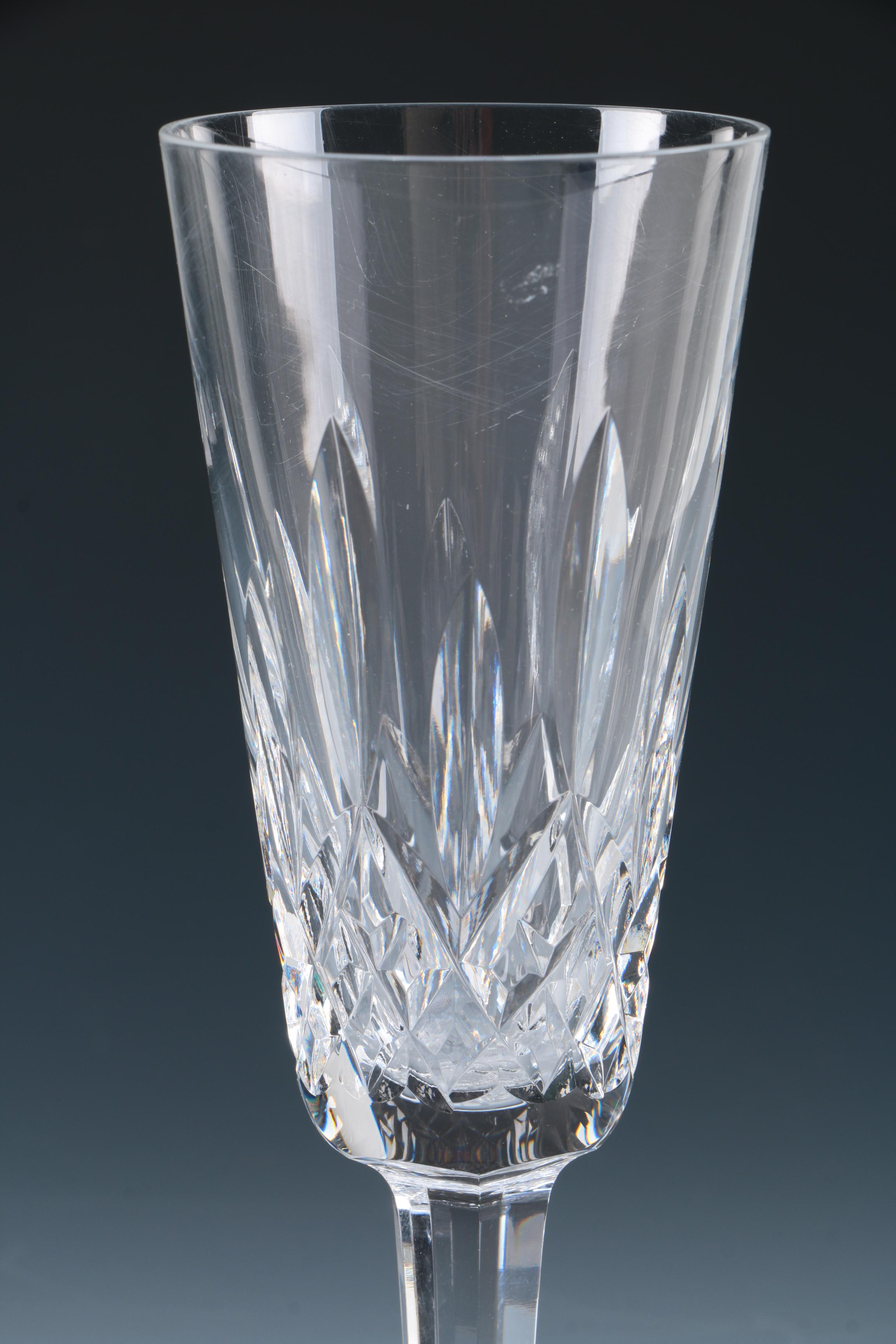 Set of Waterford Crystal "Lismore" Champagne Flutes