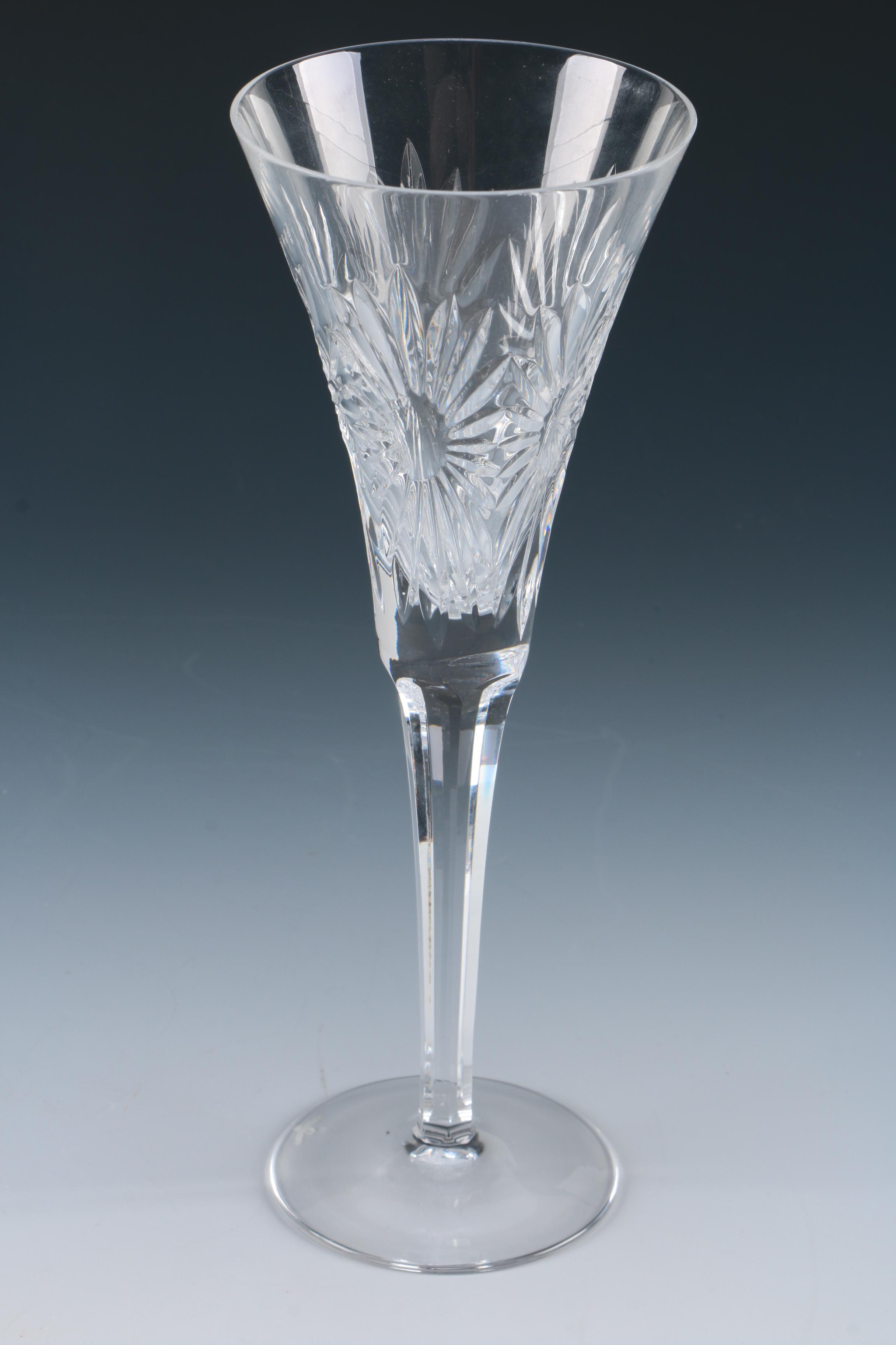 Waterford Crystal "Millennium Series; Health" Champagne Flutes
