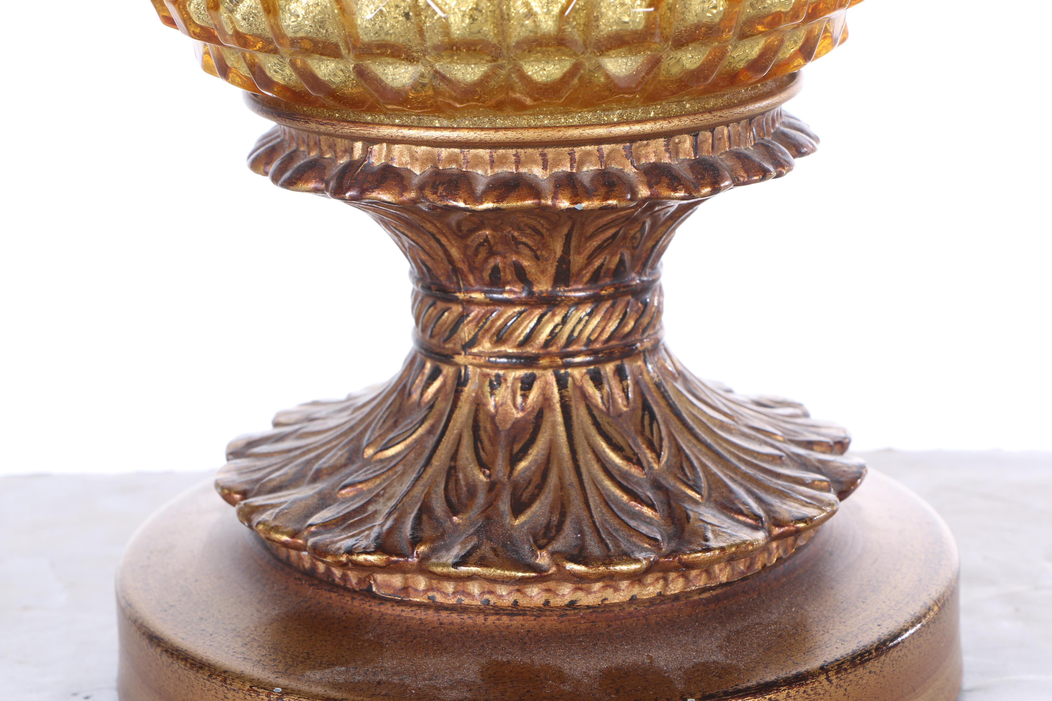 Glass Pineapple Table Lamp