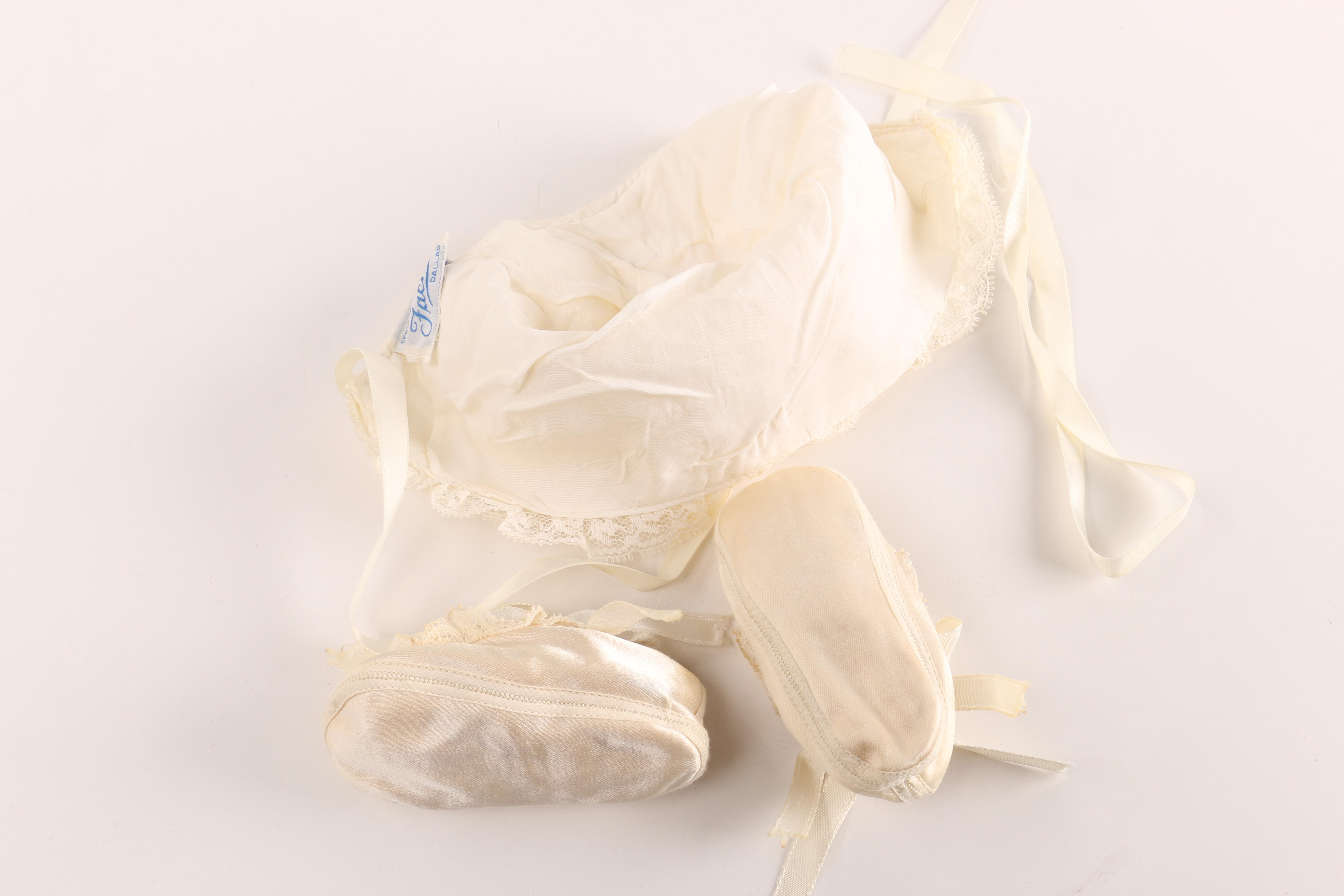 Christening Bonnet and Shoes