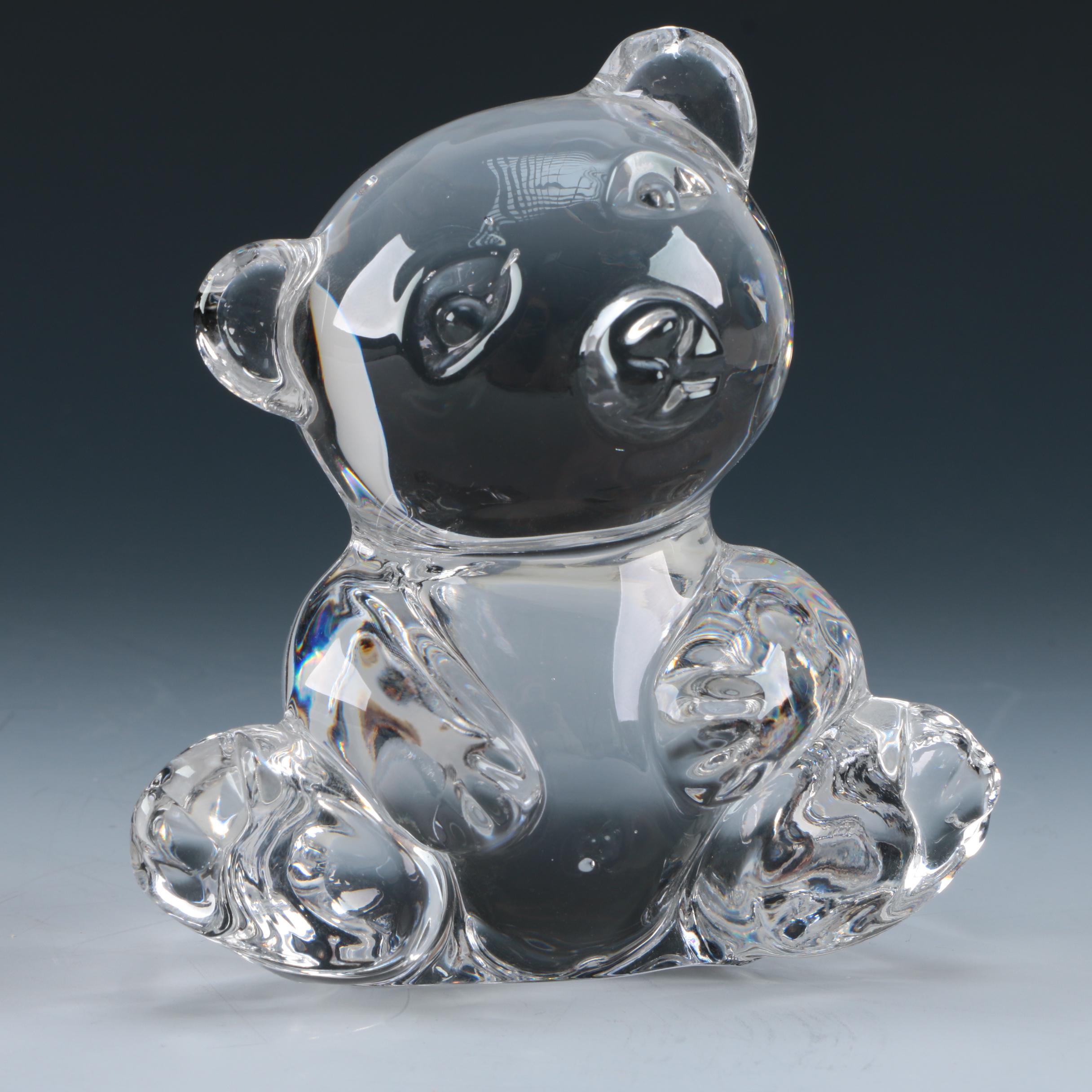 West German Crystal Teddy Bear Figurine