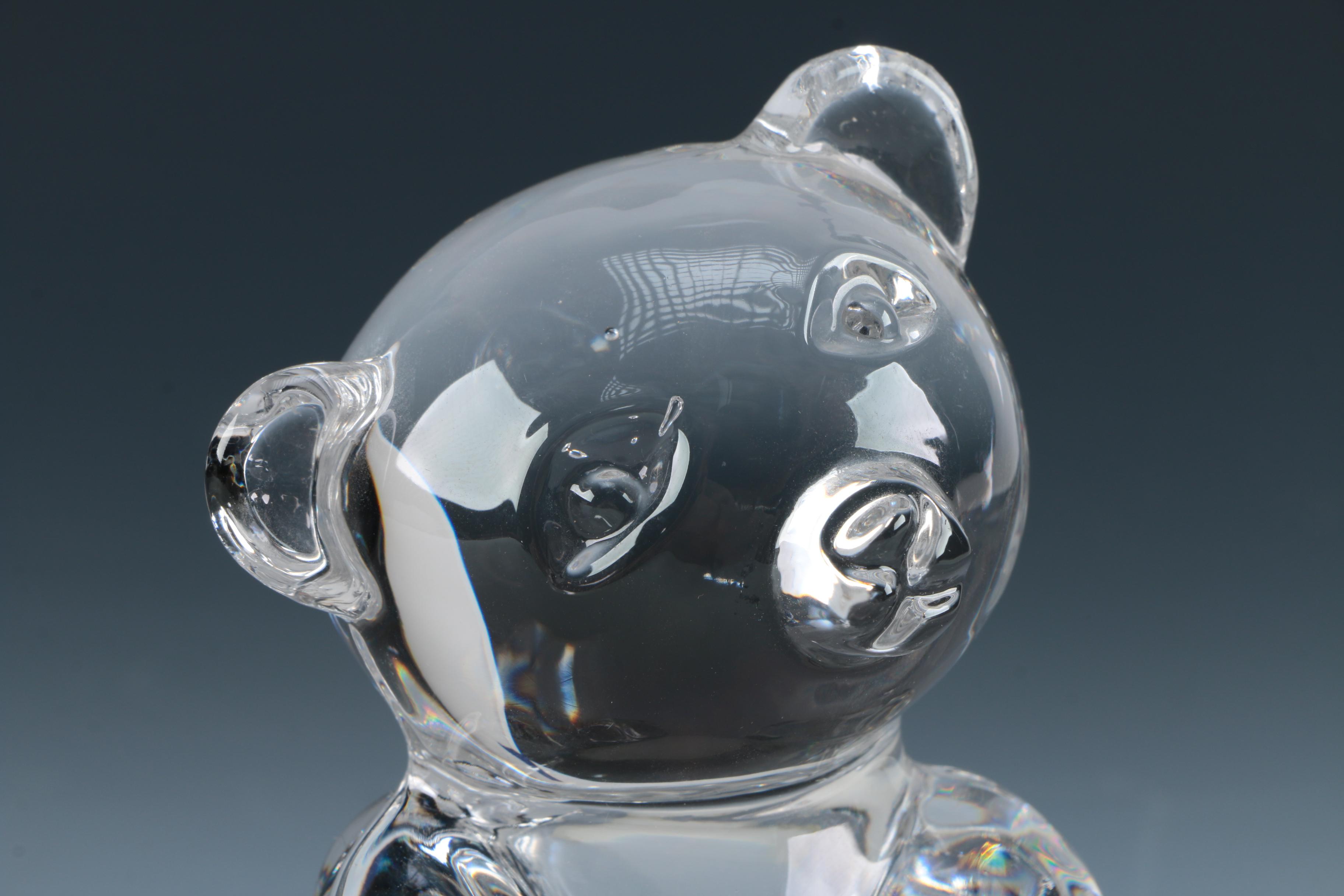 West German Crystal Teddy Bear Figurine