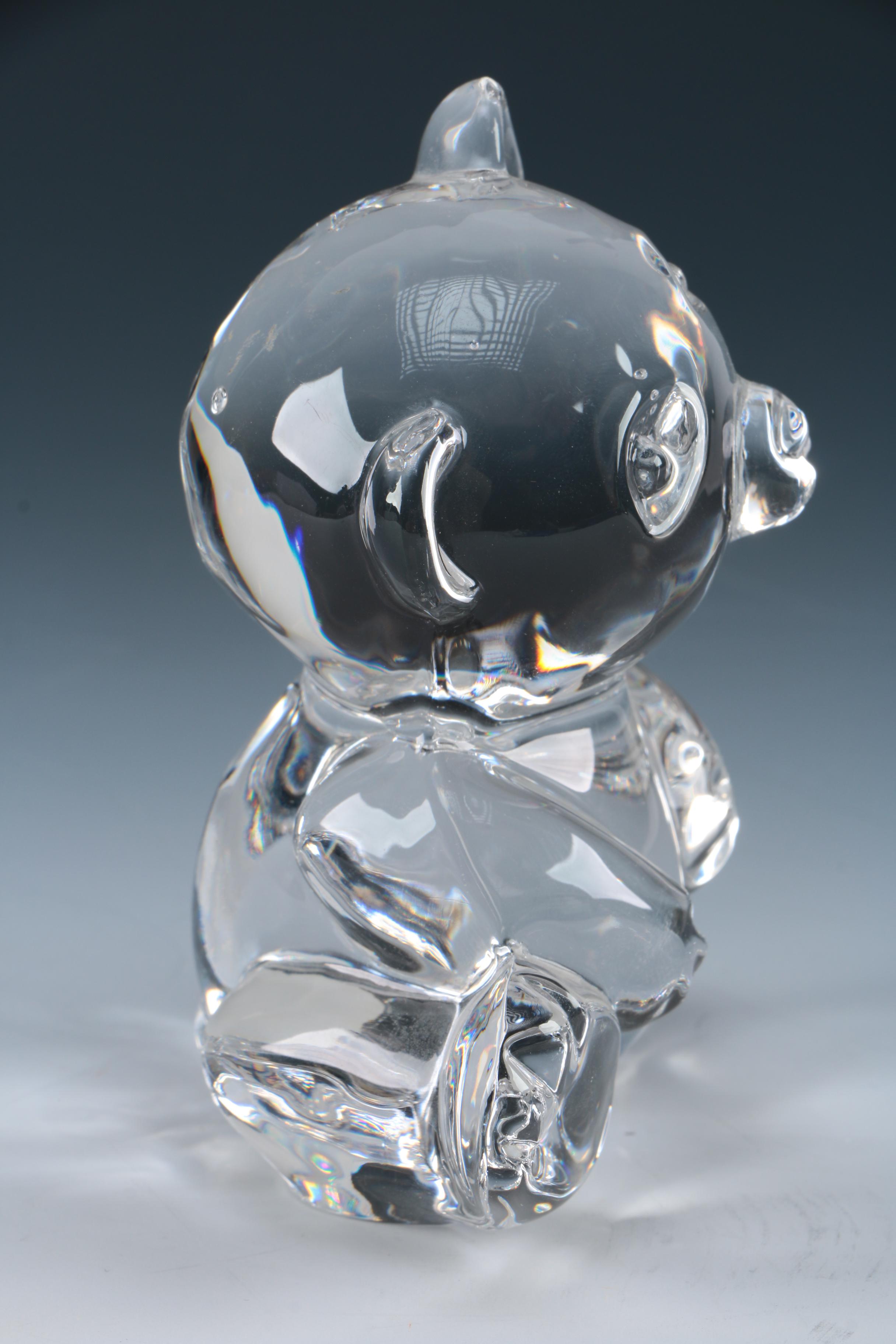 West German Crystal Teddy Bear Figurine
