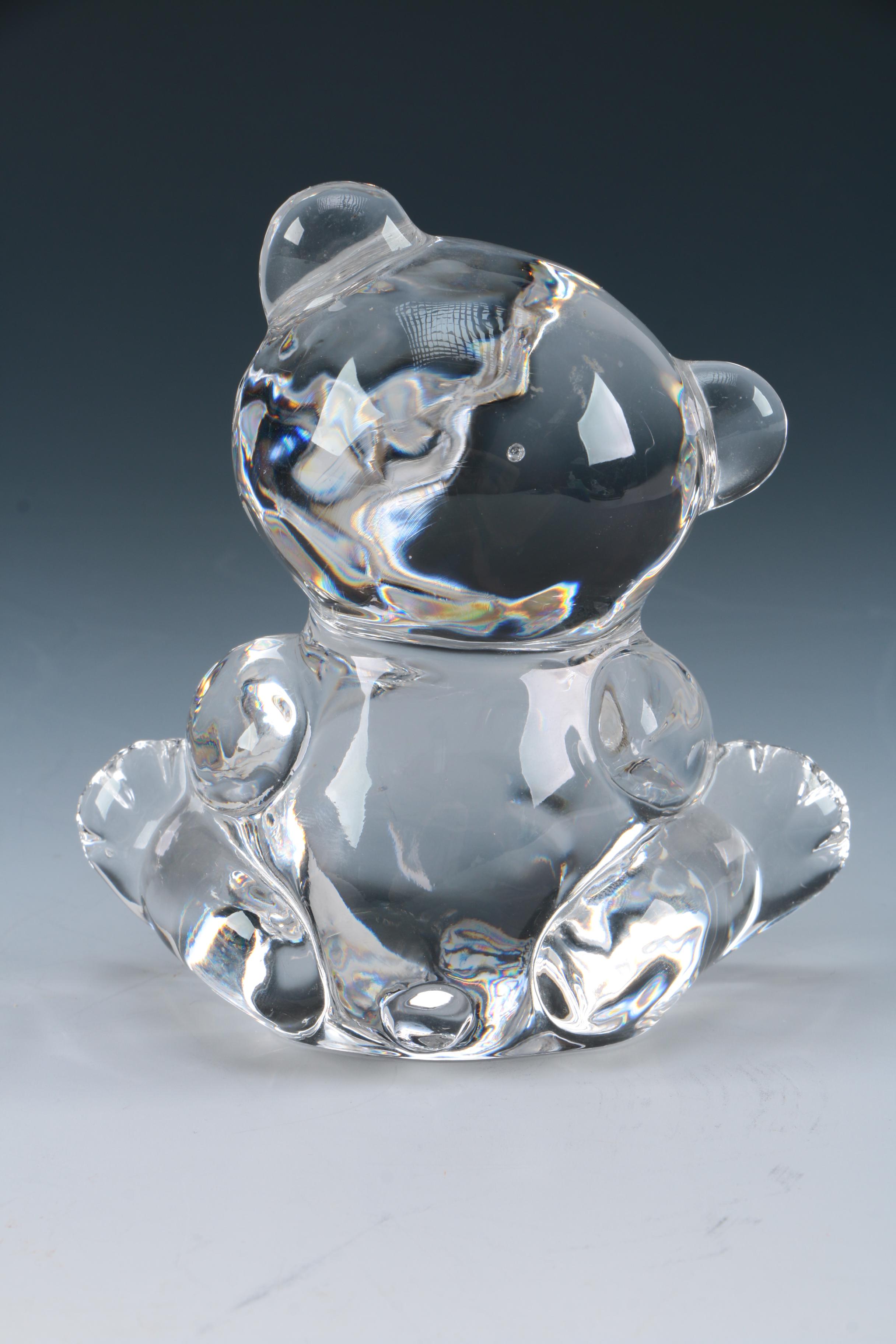 West German Crystal Teddy Bear Figurine