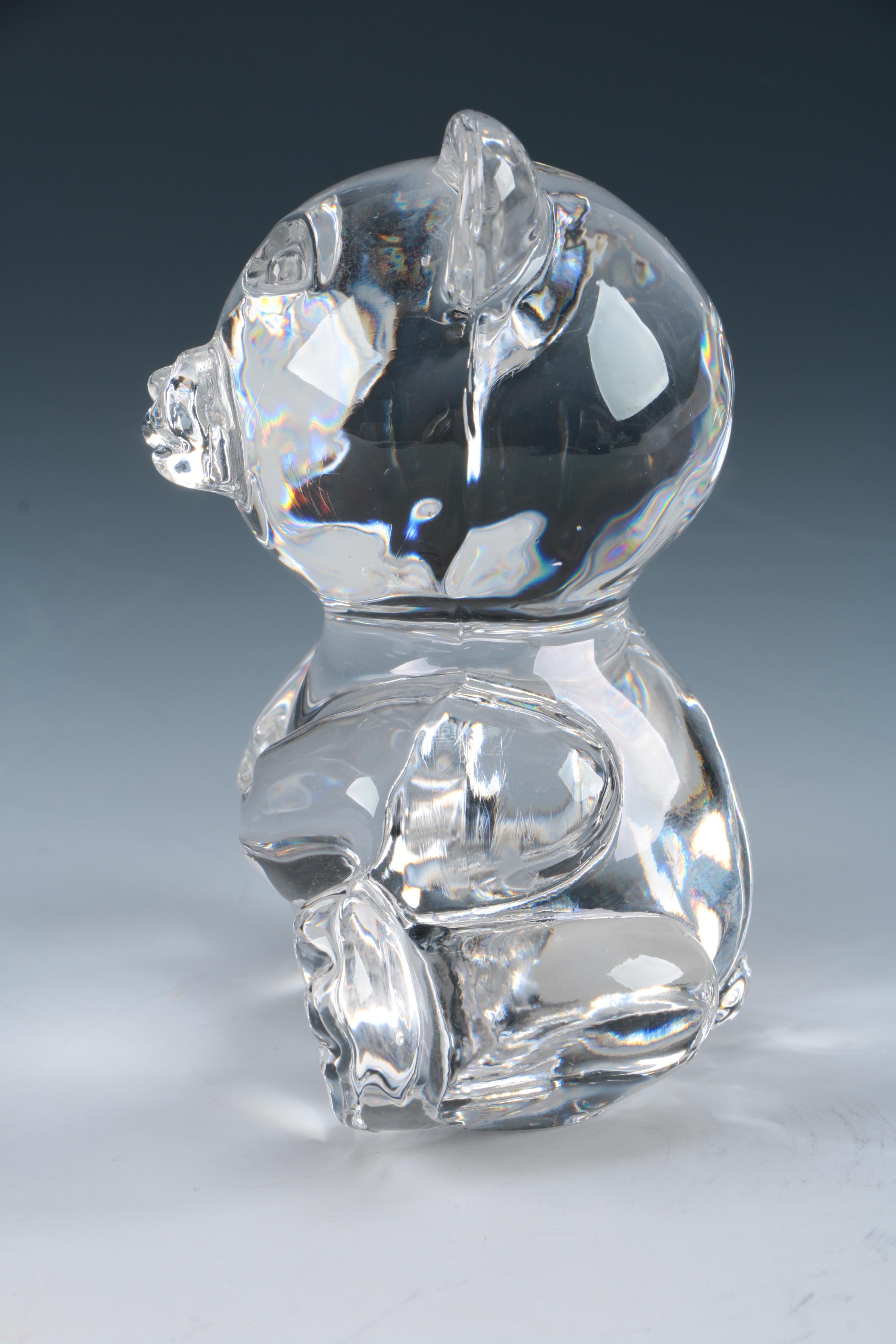 West German Crystal Teddy Bear Figurine