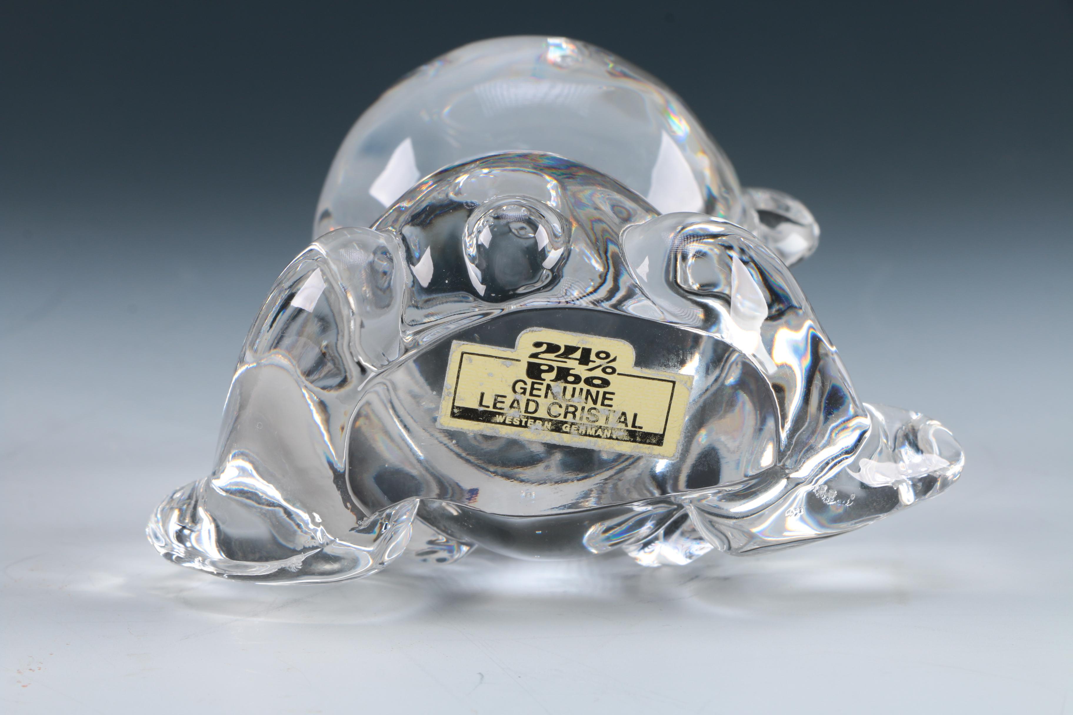 West German Crystal Teddy Bear Figurine