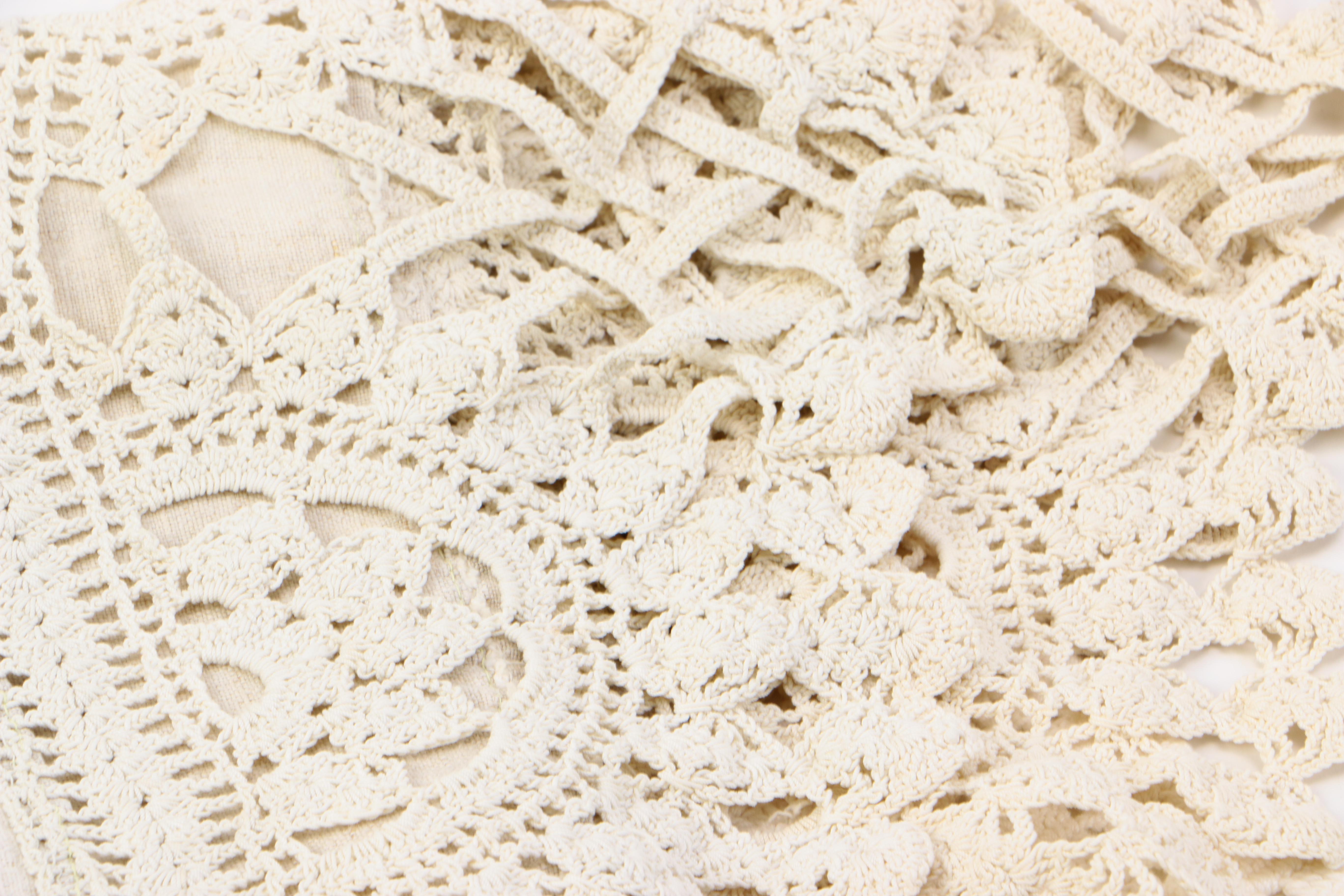 Collection of Table Linens including Crochet