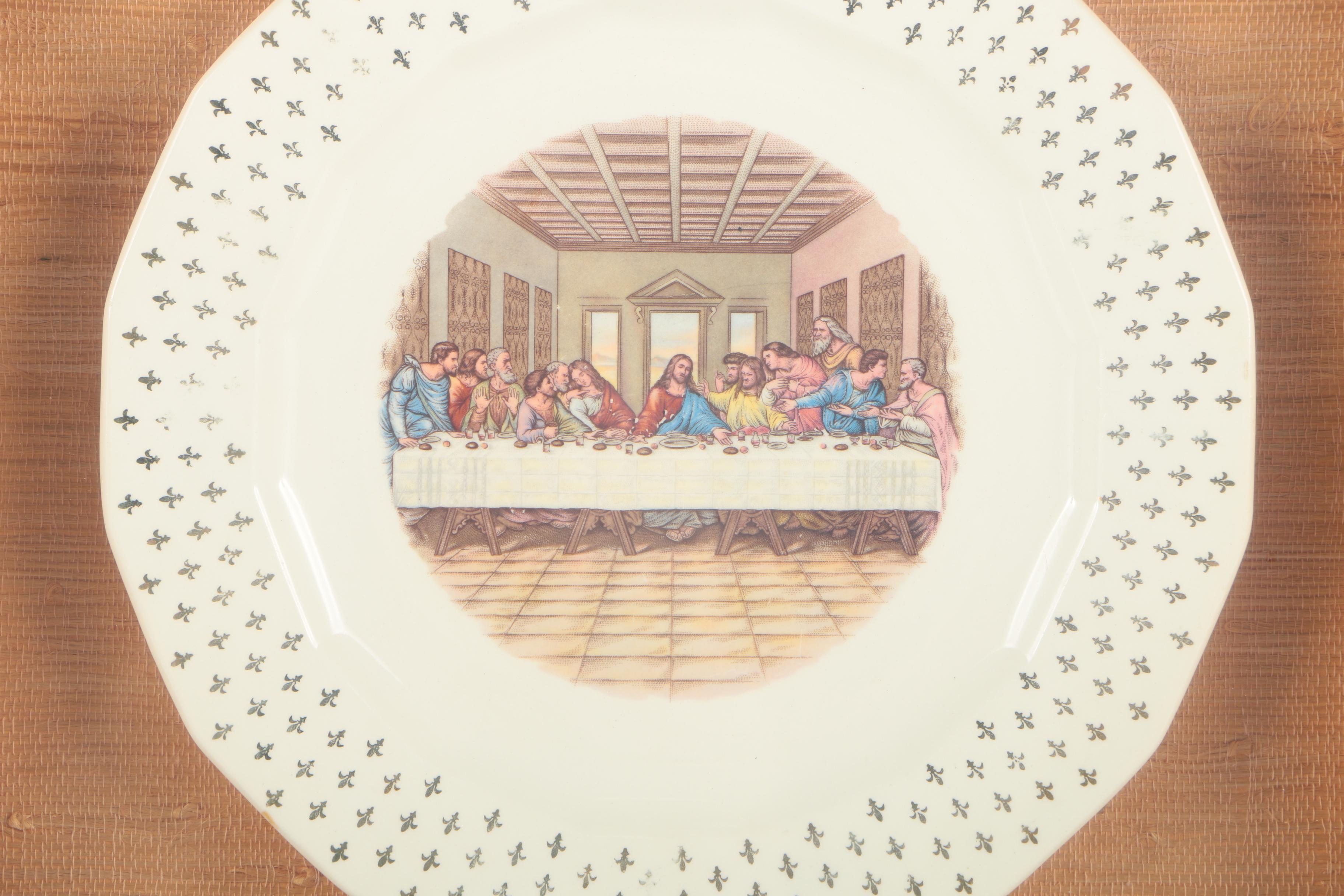Mounted Decorative Plate of the Last Supper