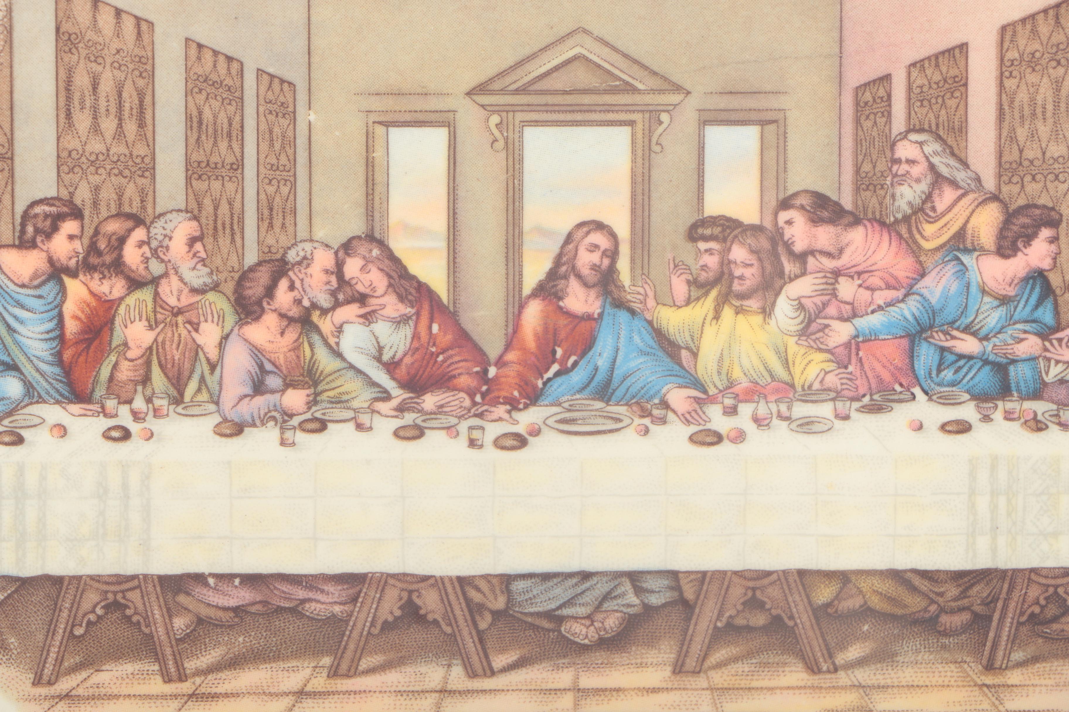 Mounted Decorative Plate of the Last Supper