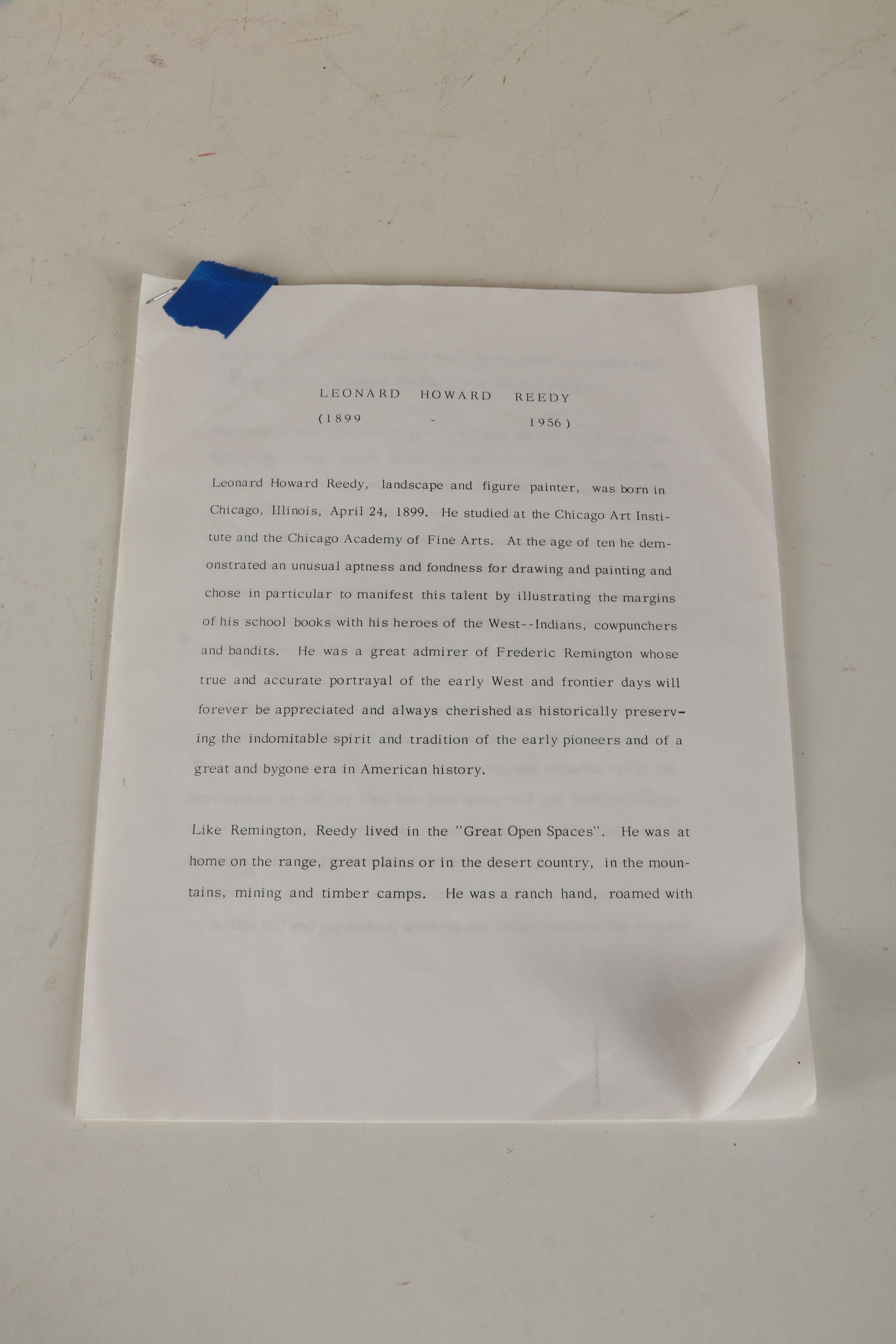 Leonard Howard Reedy Original Watercolor of Hunters