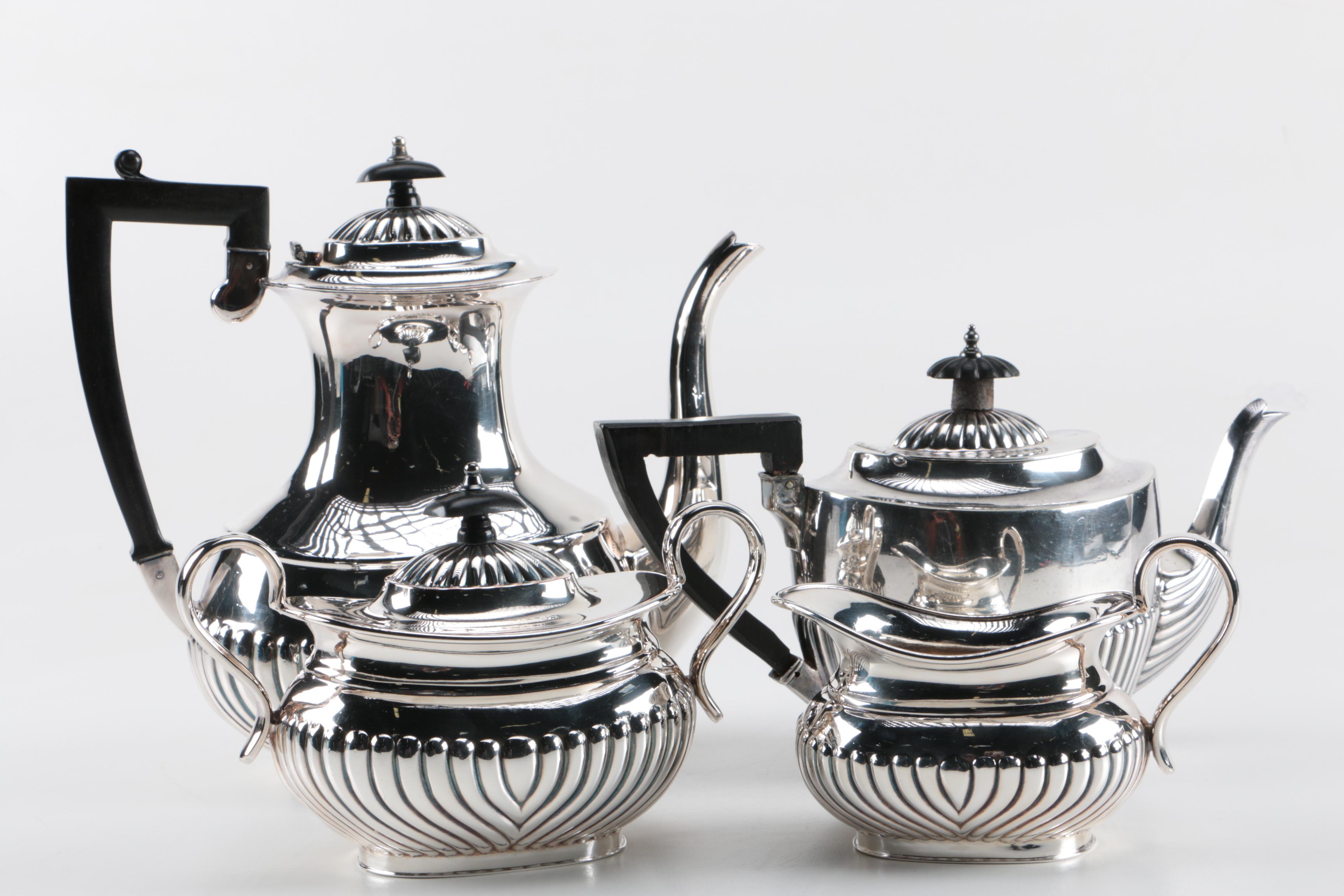 English Silver Plate Tea and Coffee Service