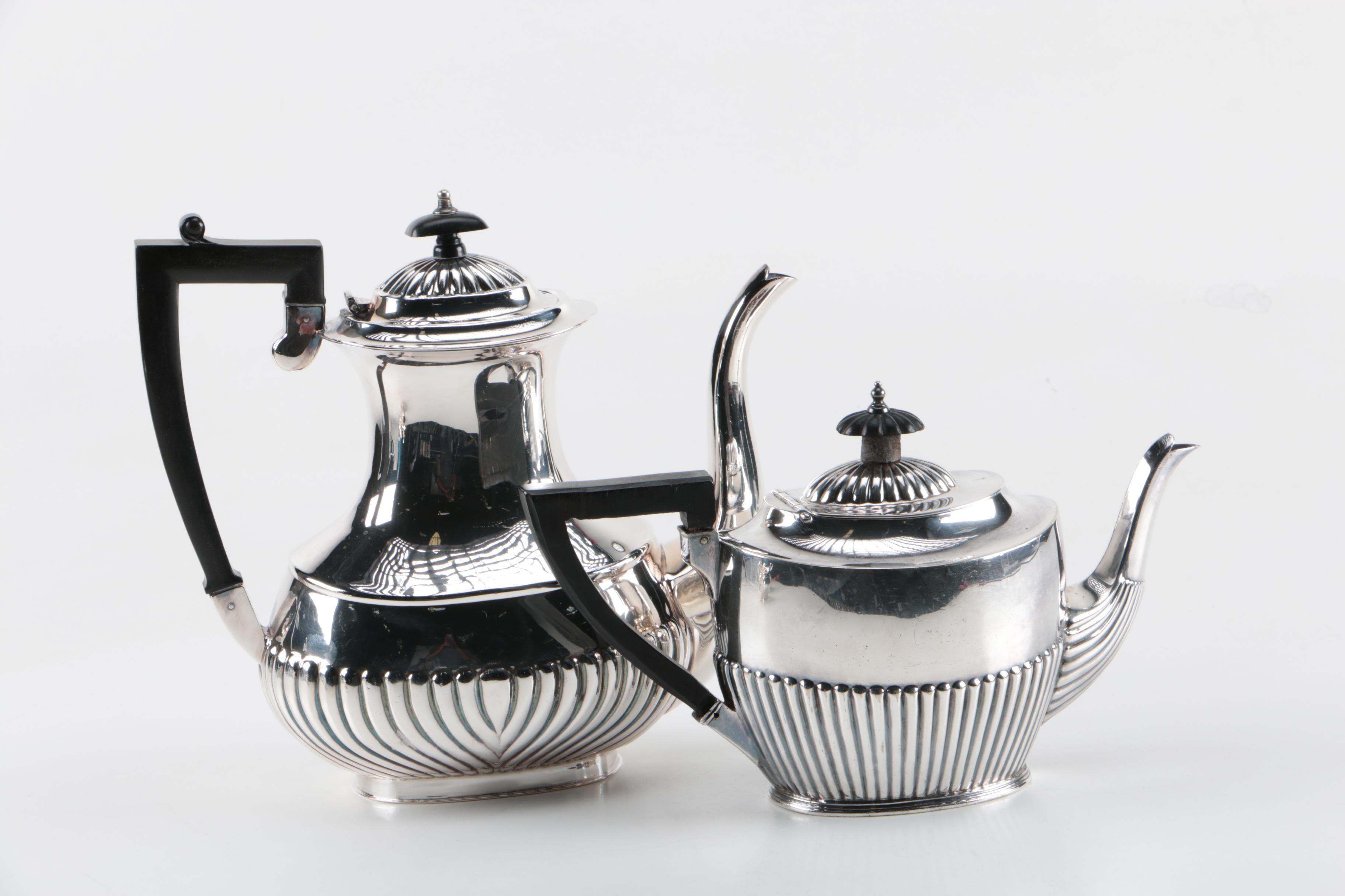 English Silver Plate Tea and Coffee Service
