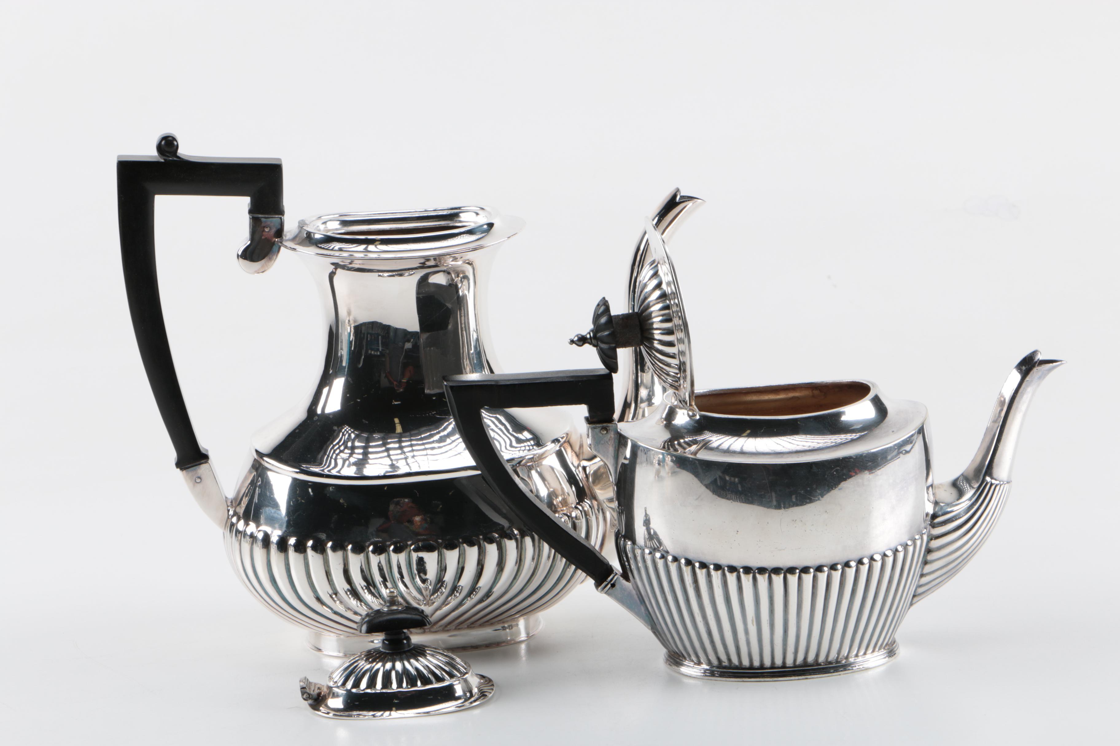 English Silver Plate Tea and Coffee Service