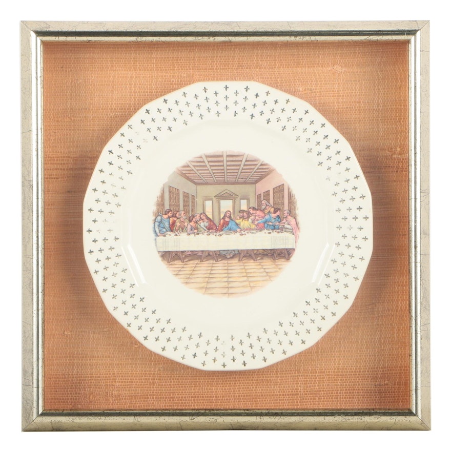 Mounted Decorative Plate of the Last Supper