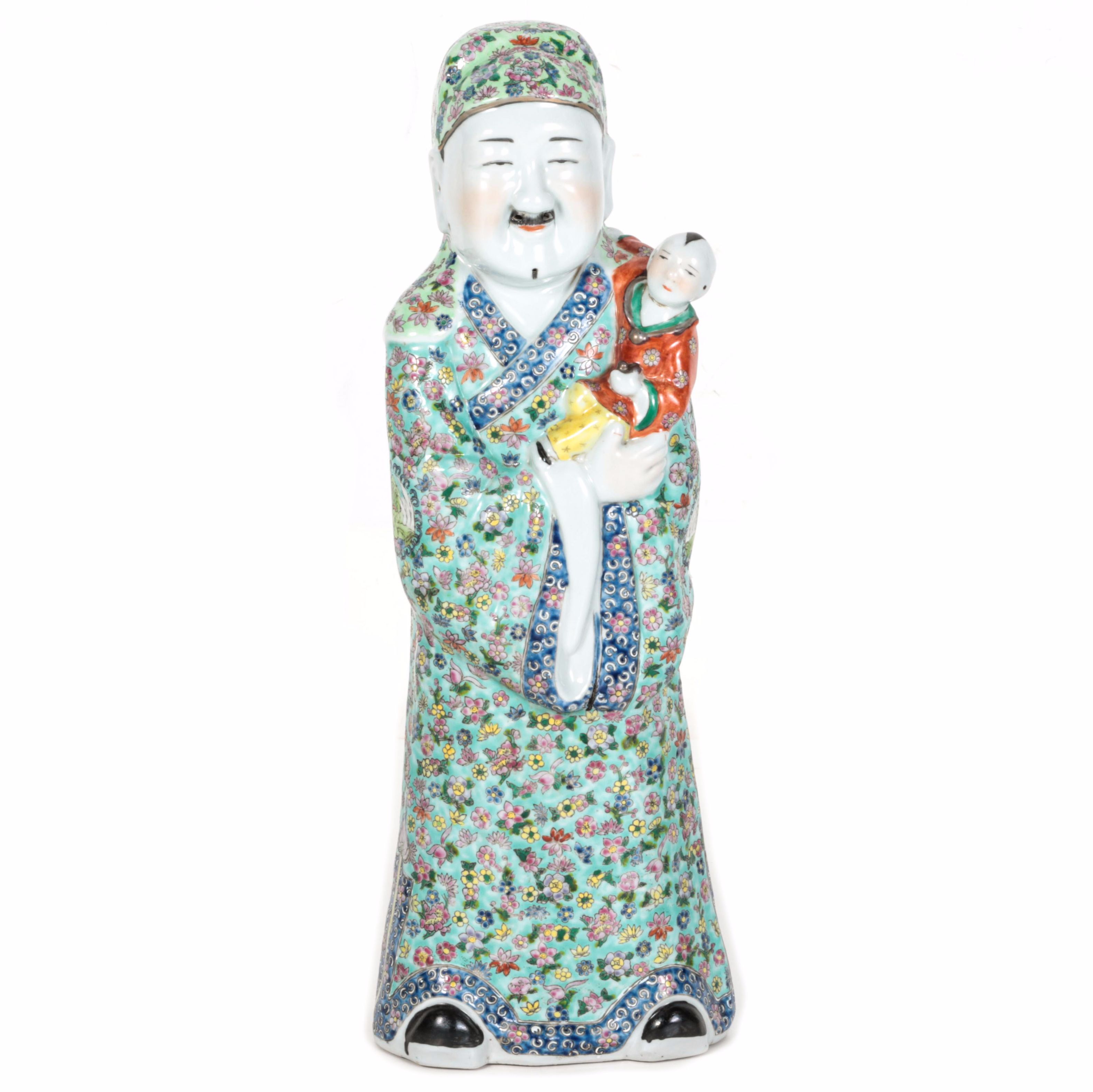 Ceramic Chinese Figurine of the God of Status