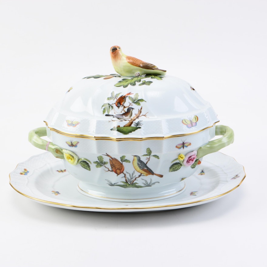 Herend "Rothschild Bird" Tureen and Underplate