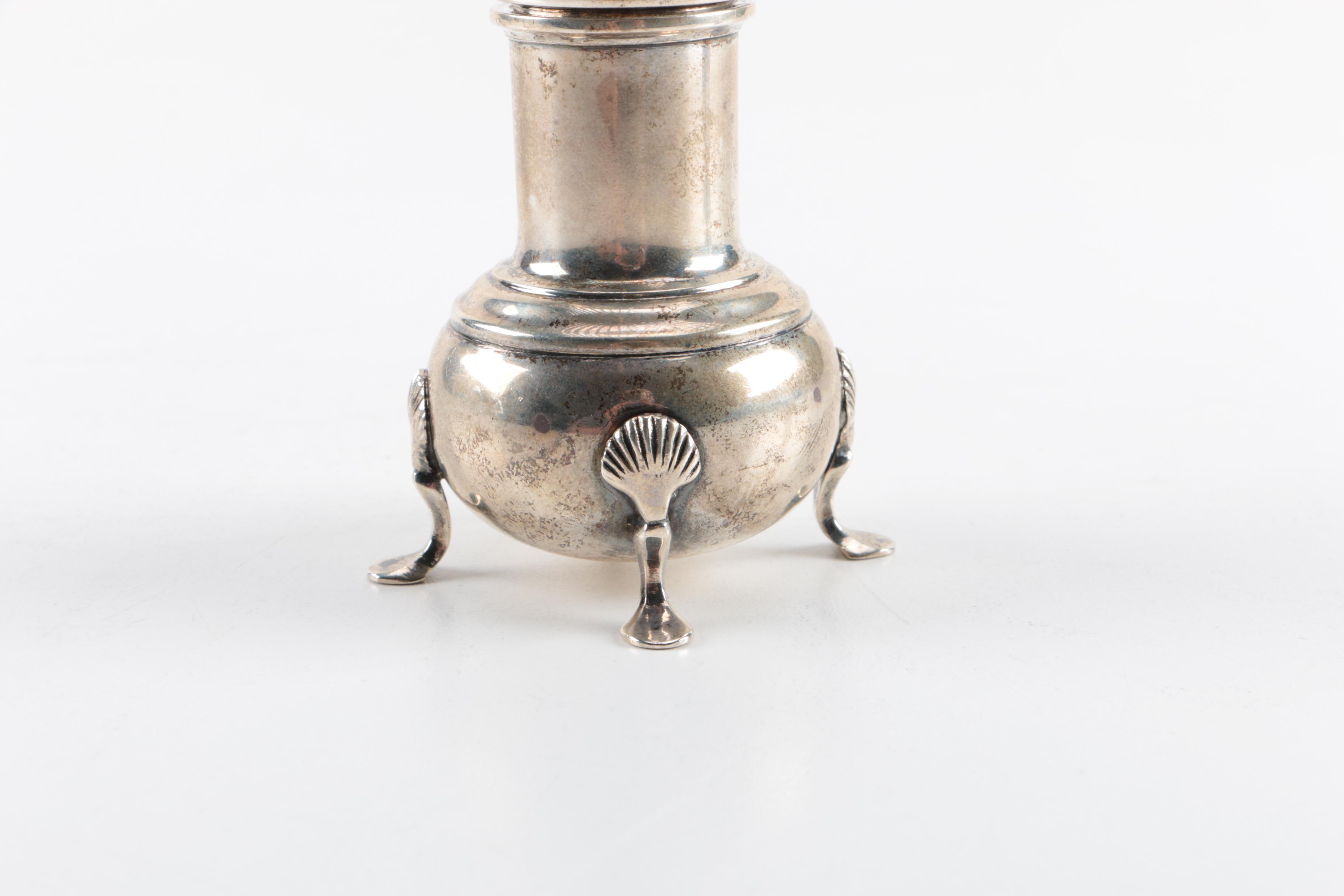 Vintage  Becht & Hartl Sterling Salt and Pepper Shaker Set