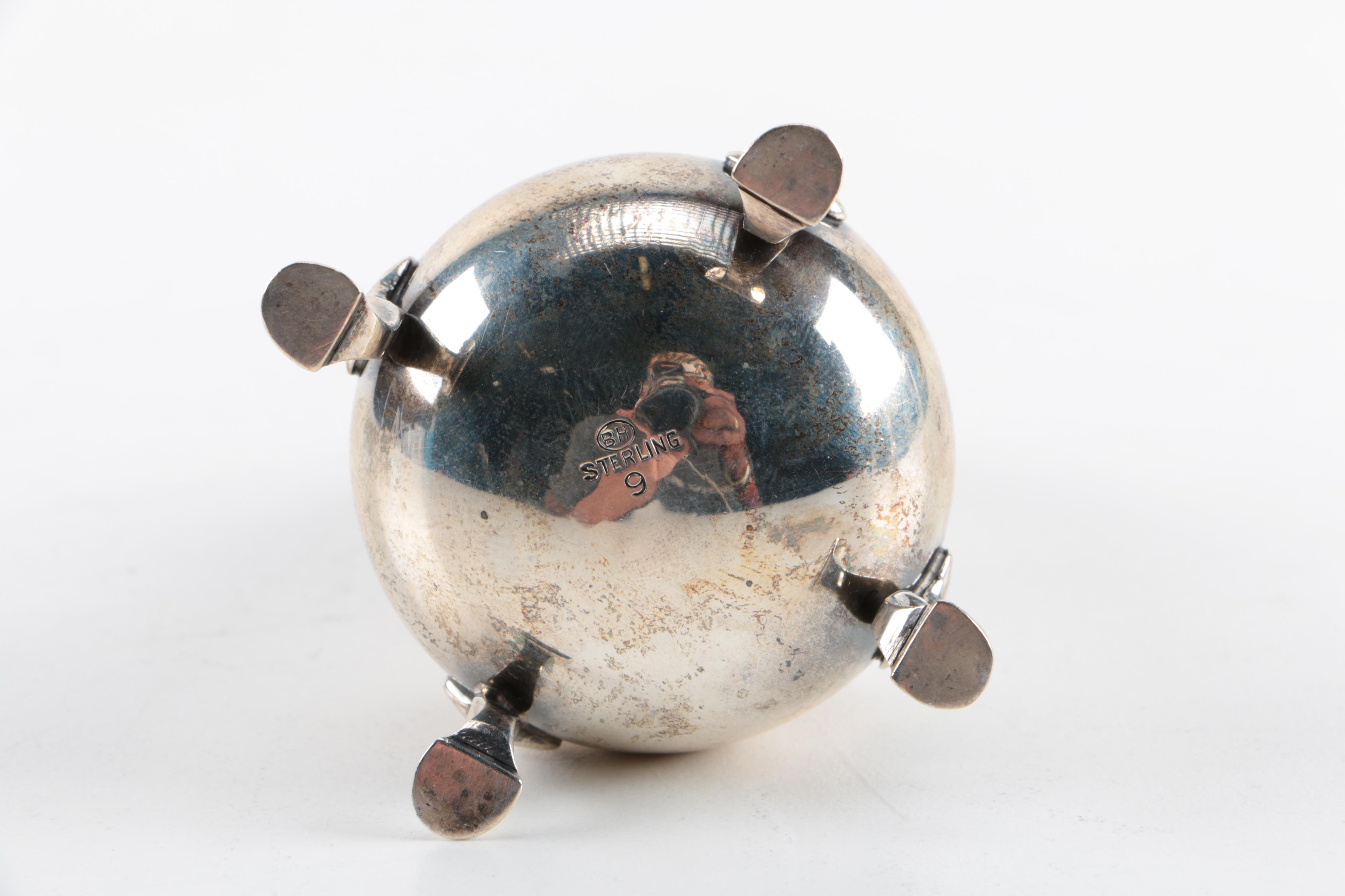 Vintage  Becht & Hartl Sterling Salt and Pepper Shaker Set