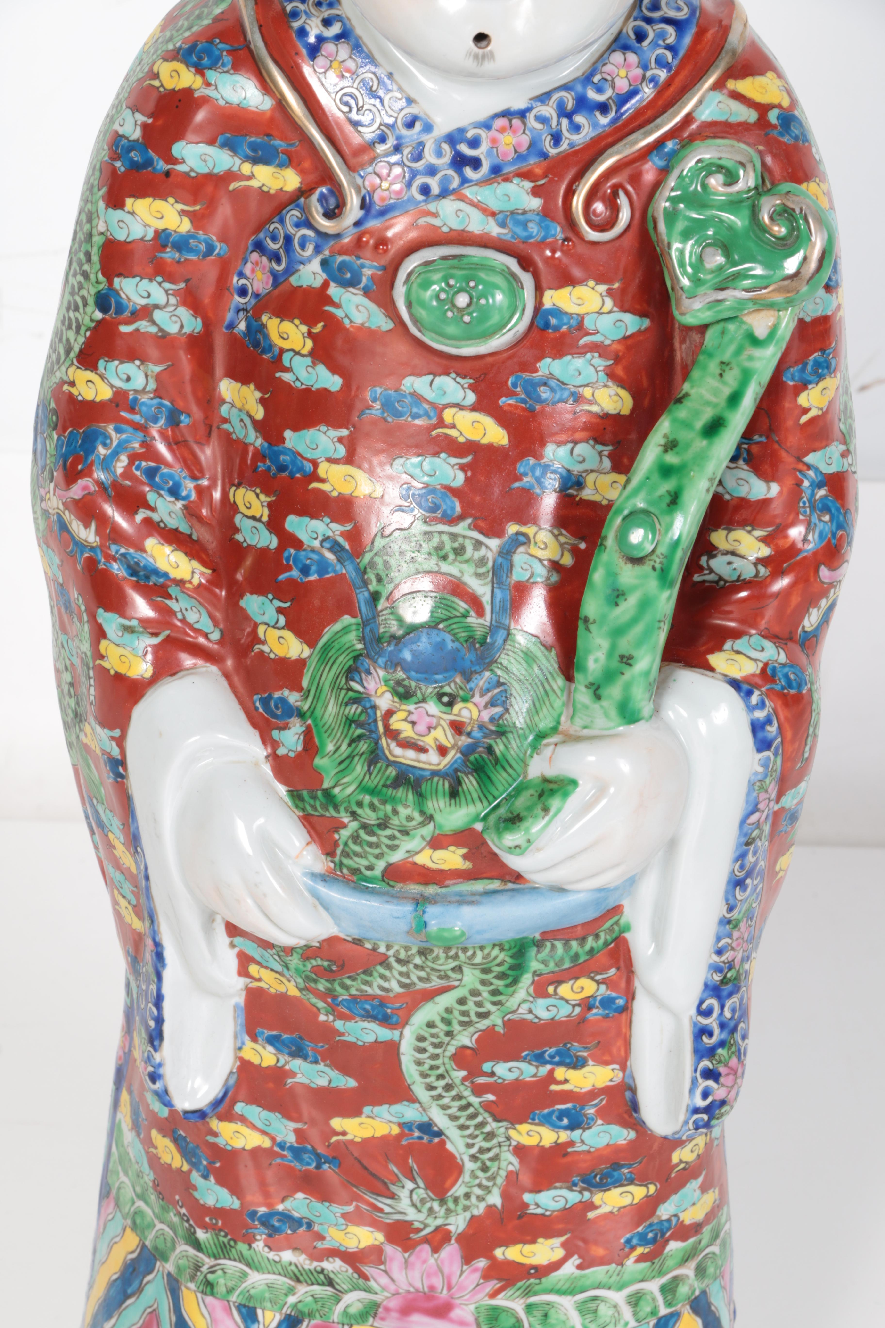 Ceramic Chinese Figurine of the God of Wealth